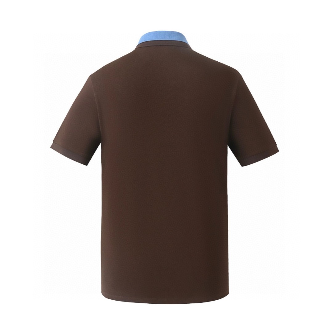 MIU MIU 经典刺绣徽标假两件Polo衫 短袖 T恤 夏季 棕色 A5 MJN535-17P8-F04NH-S-OOO