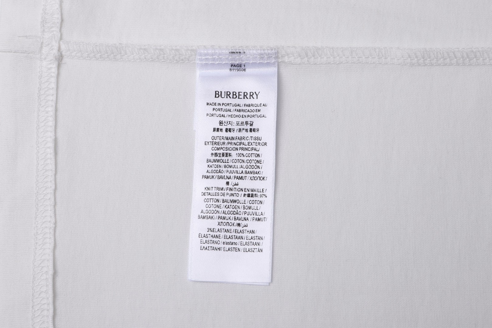 Burberry 巴宝莉 刺绣战马标识圆领Tee 短袖 T恤 白色 黑色 A0 81190061