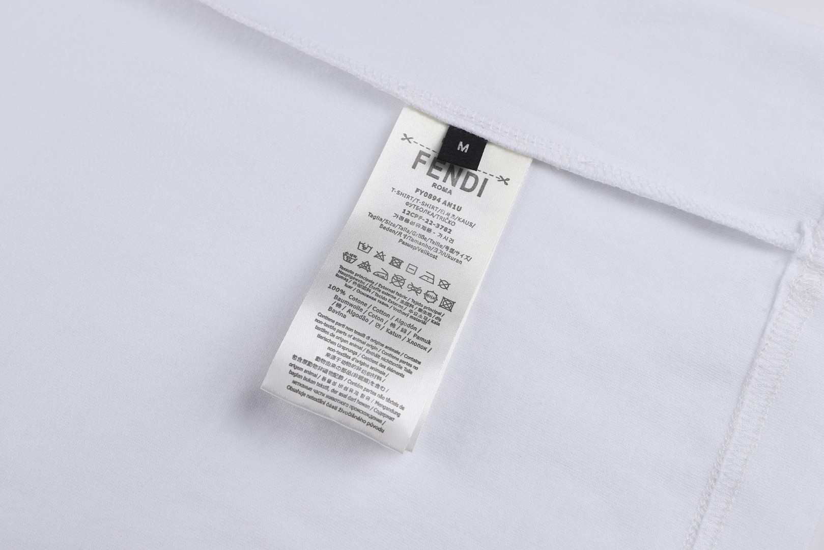 FENDI 芬迪 双F刺绣徽标圆领T恤 短袖 套头 夏季 白色 黑色 A0 FY0936AY0HF0QA0