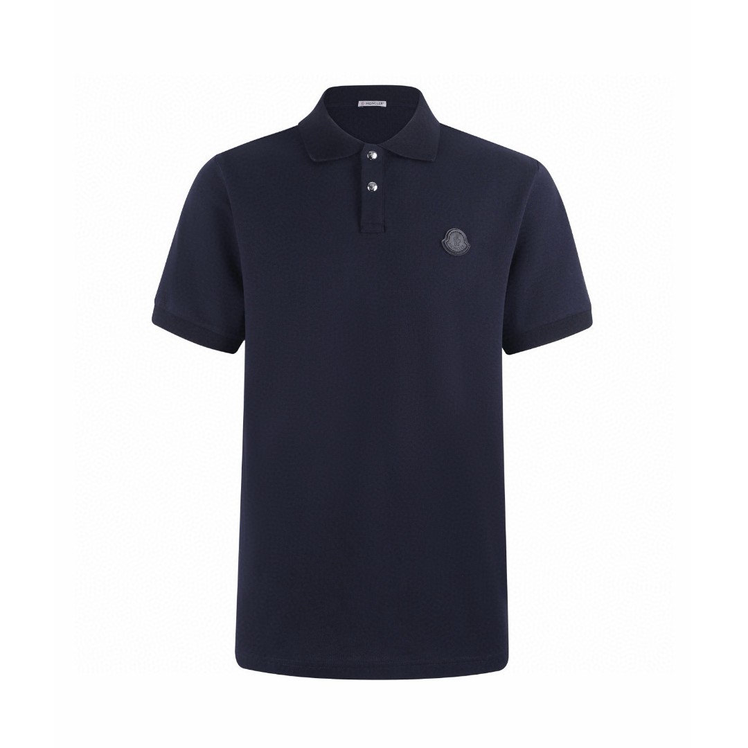 Moncler 蒙口 标识贴片棉质珠地Polo衫 短袖 T恤 夏季 白色 蓝色 A2 I20918A0001484556032