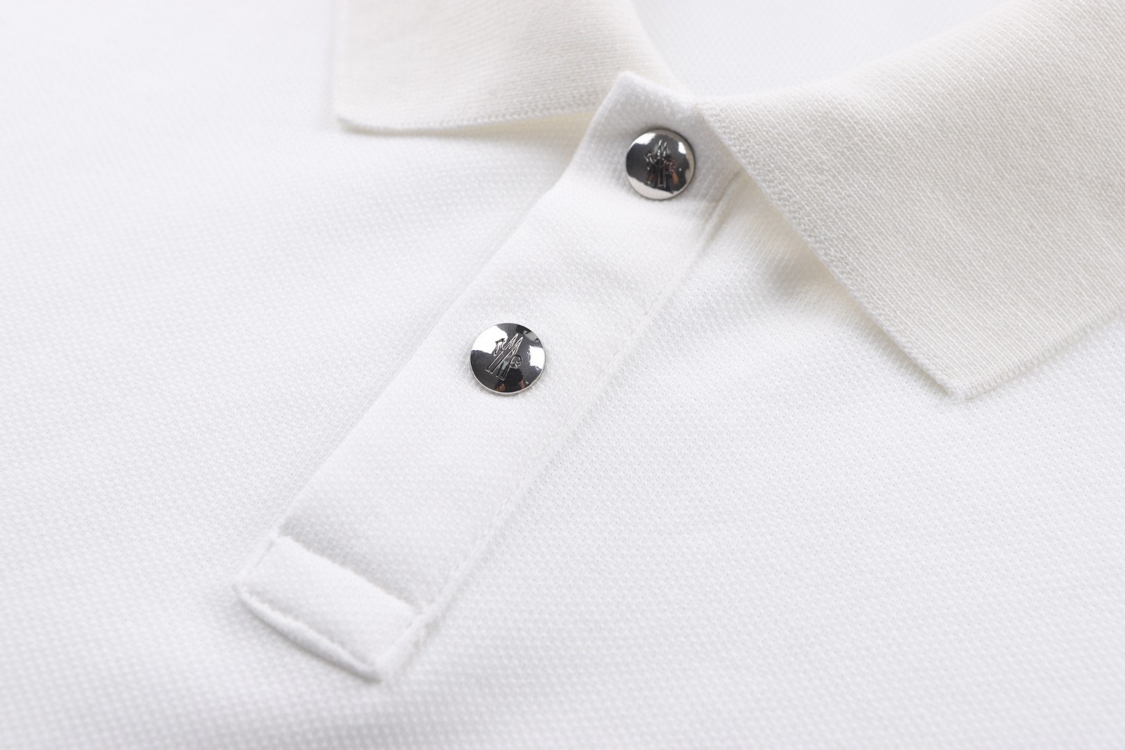 Moncler 蒙口 标识贴片棉质珠地Polo衫 短袖 T恤 夏季 白色 蓝色 A2 I20918A0001484556032