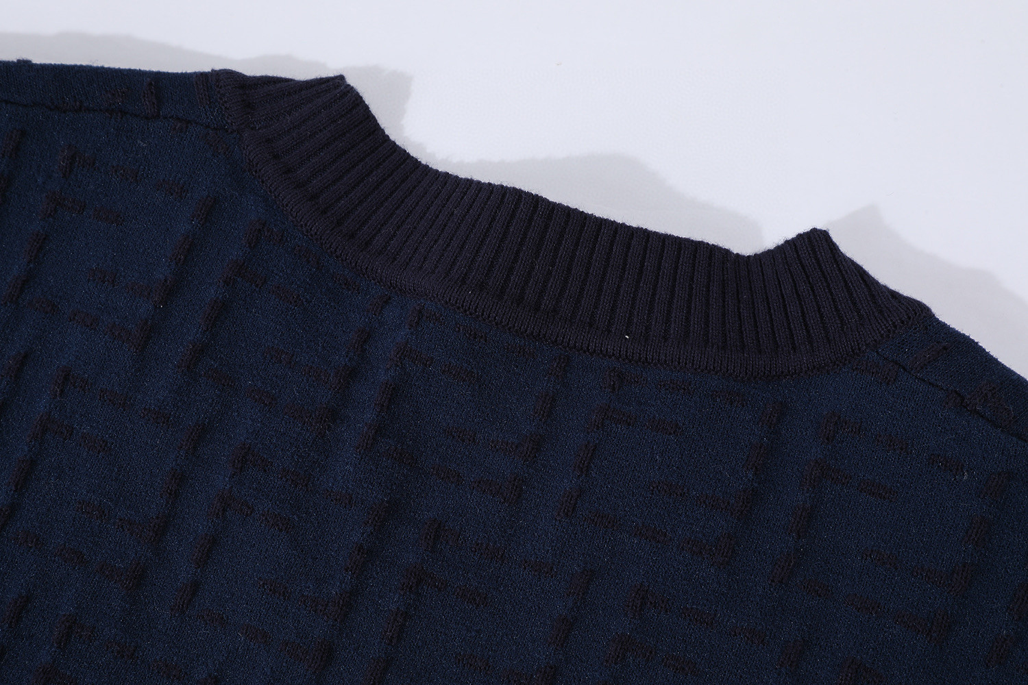 FENDI 芬迪 双F针织短袖 T恤 夏款 白色 蓝色 A5 FZX051AU7OF0ZNZ