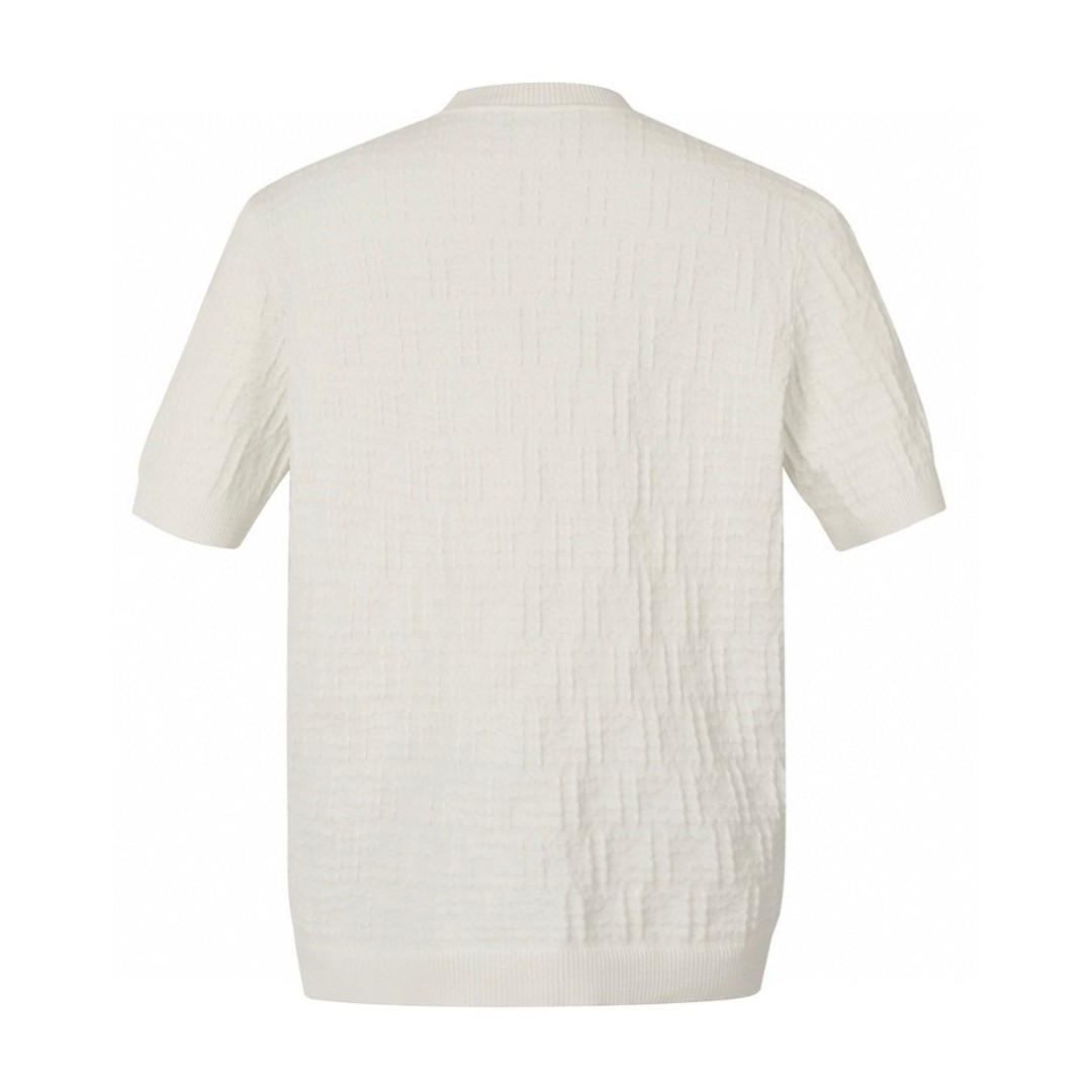 FENDI 芬迪 双F针织短袖 T恤 夏款 白色 蓝色 A5 FZX051AU7OF0ZNZ