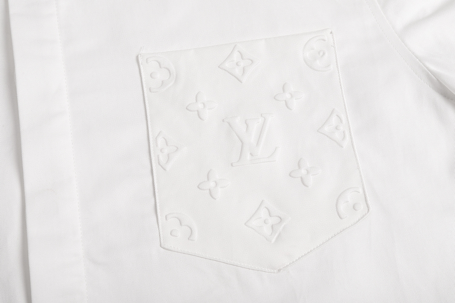 LOUIS VUITTON 路易威登 LV 浮雕压花口袋短袖衬衫 夏季 白色 黑色 A7 1AHVYP
