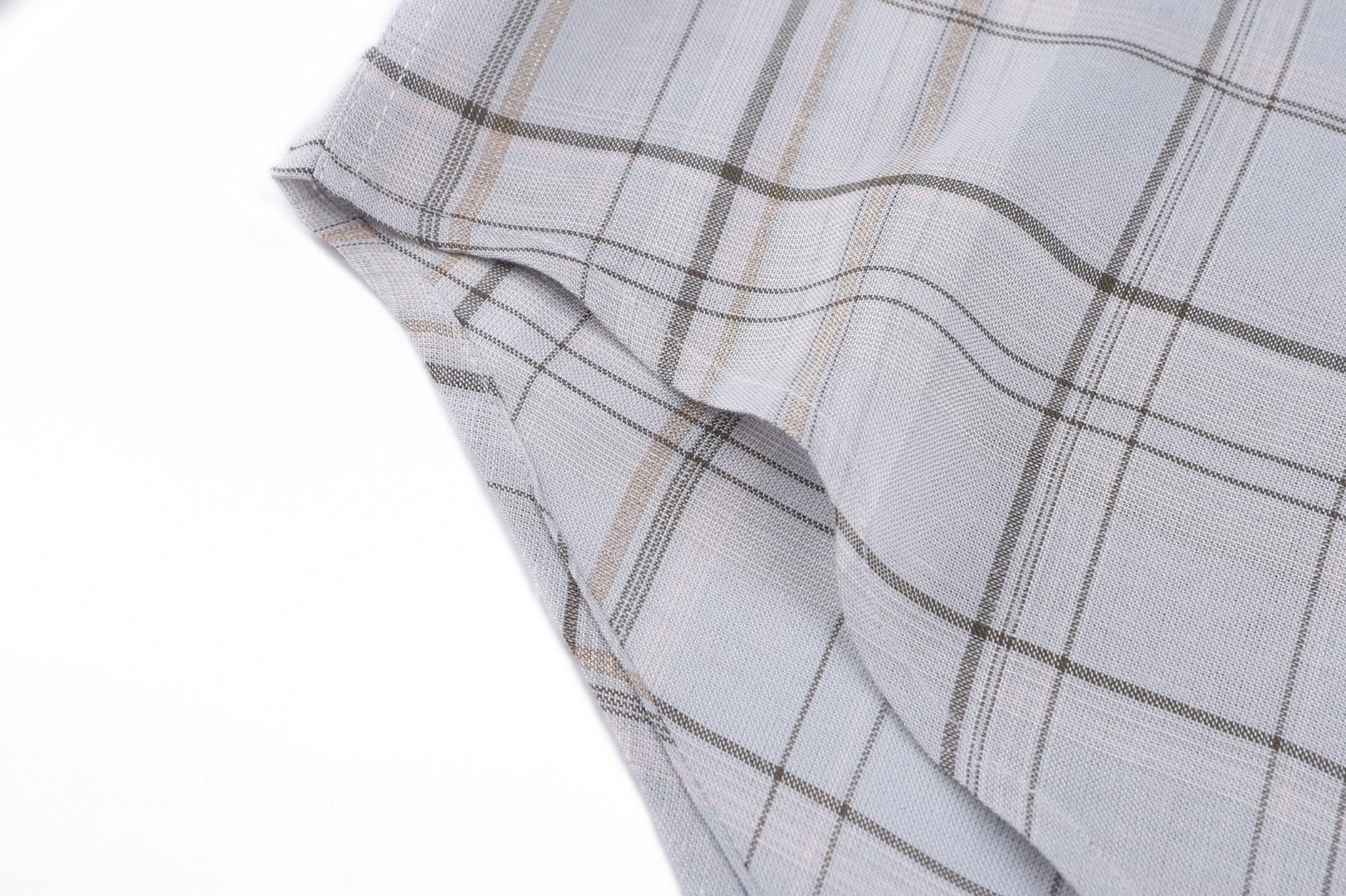 Acne Studios 刺绣亚麻格纹单排扣衬衫 外套 长袖 灰色 B0 BB0663-ANS