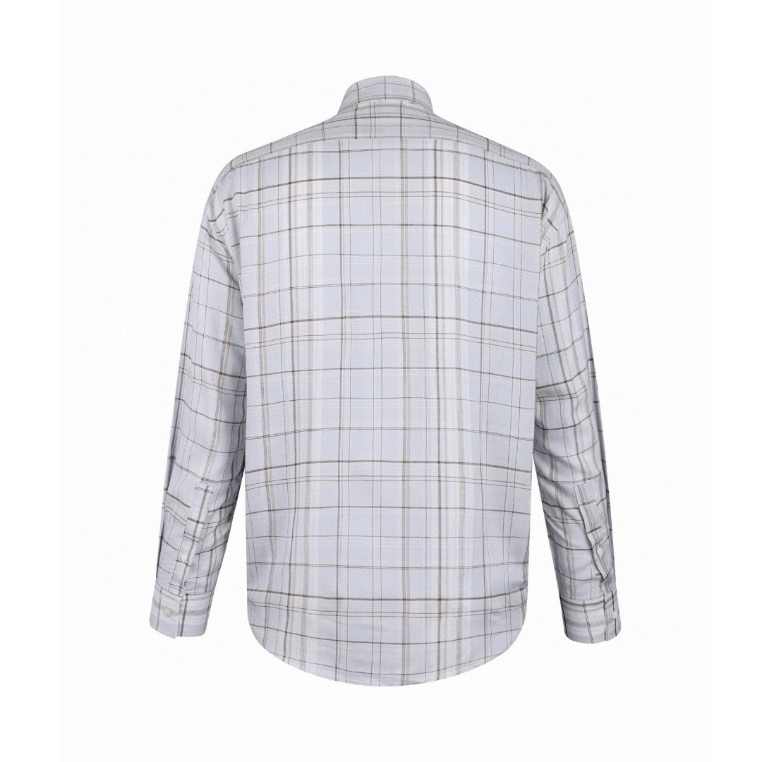 Acne Studios 刺绣亚麻格纹单排扣衬衫 外套 长袖 灰色 B0 BB0663-ANS