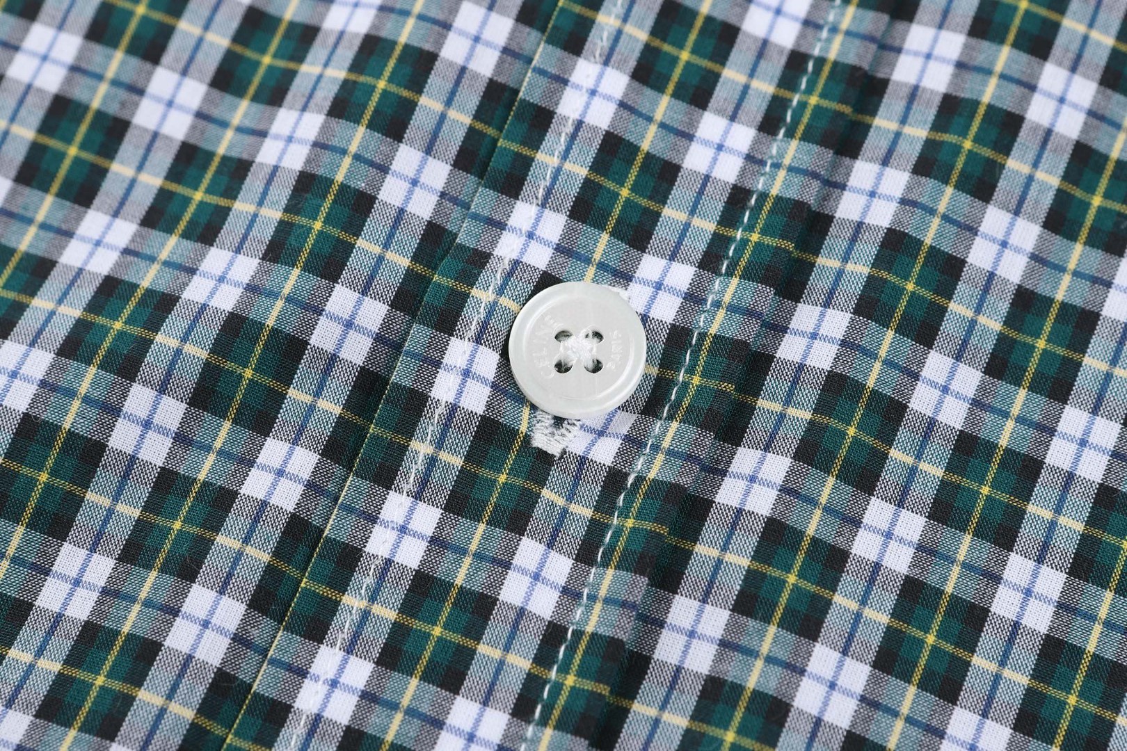 CELINE 赛琳 格子棉府绸刺绣logo衬衫 外套 长袖 B0 RC0AZ1393-GDL5