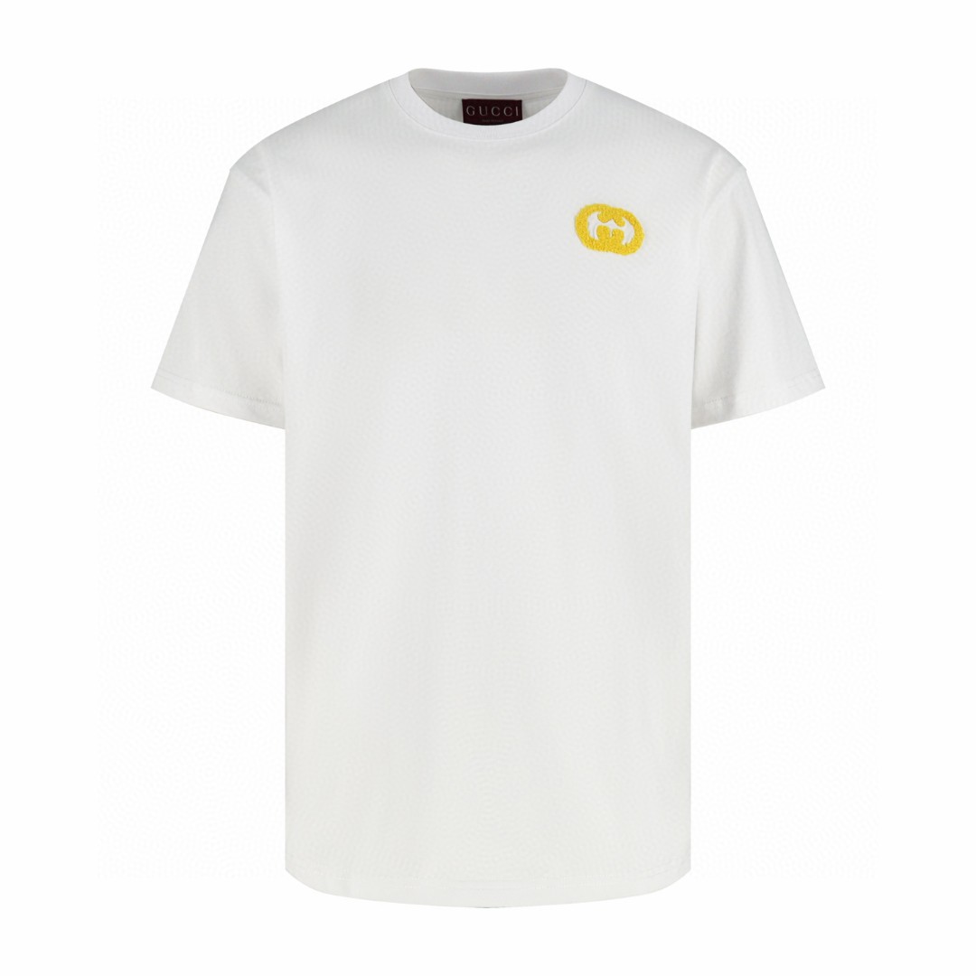 GUCCI 古驰 毛绒双G圆领短袖T恤 夏季 白色 A0 837959-XJHQ3-9066