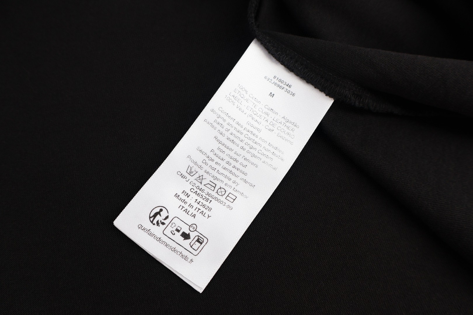 DIOR 迪奥 皮革标志圆领短袖 T恤 夏季 白色 灰色 A0 683J696G3036-C001