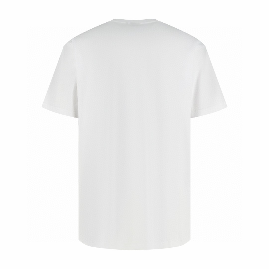 DIOR 迪奥 皮革标志圆领短袖 T恤 夏季 白色 灰色 A0 683J696G3036-C001