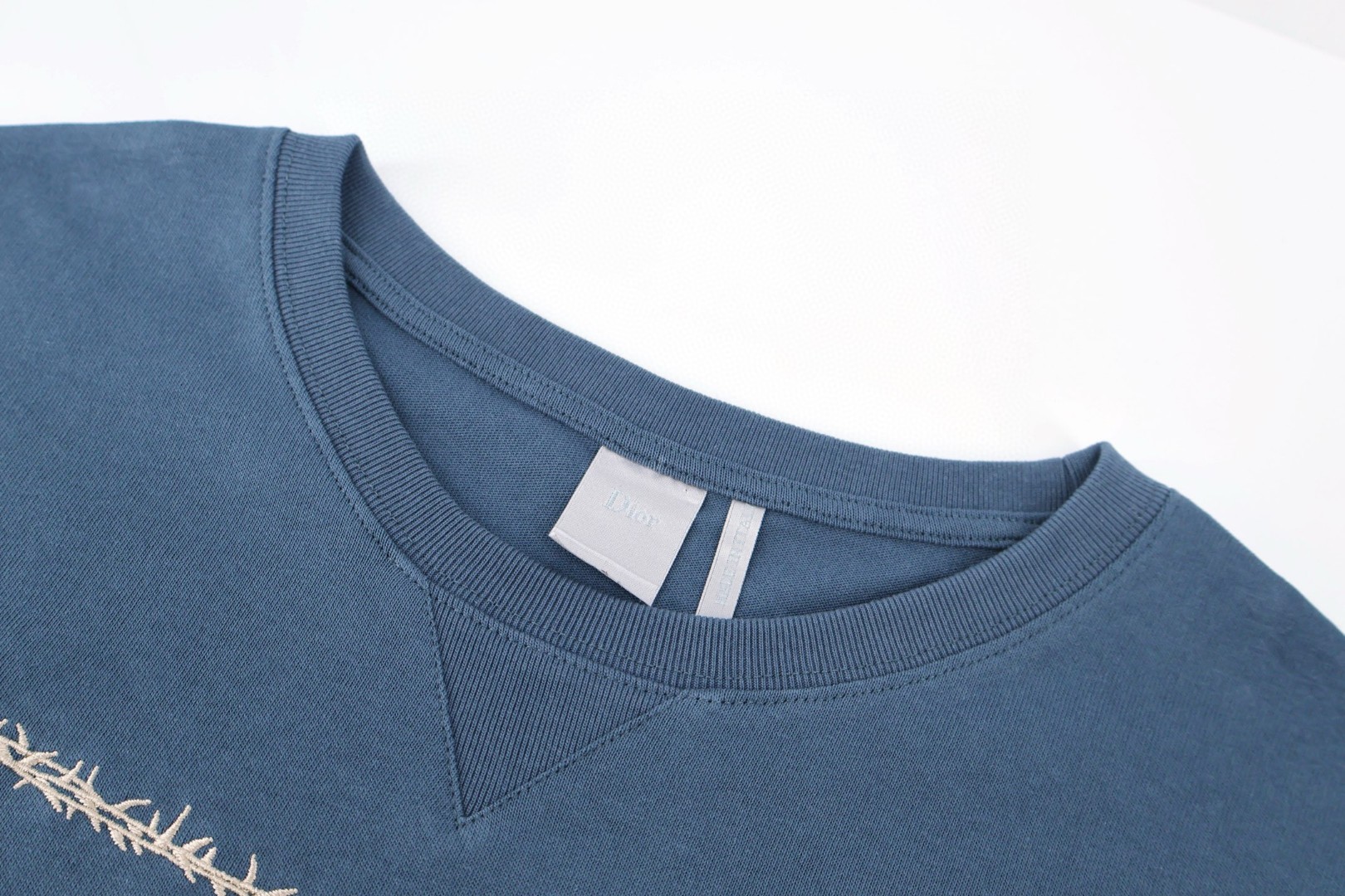 DIOR 迪奥 大框封面刺绣圆领短袖 T恤 夏季 蓝色 A0 683J610A0677-C580