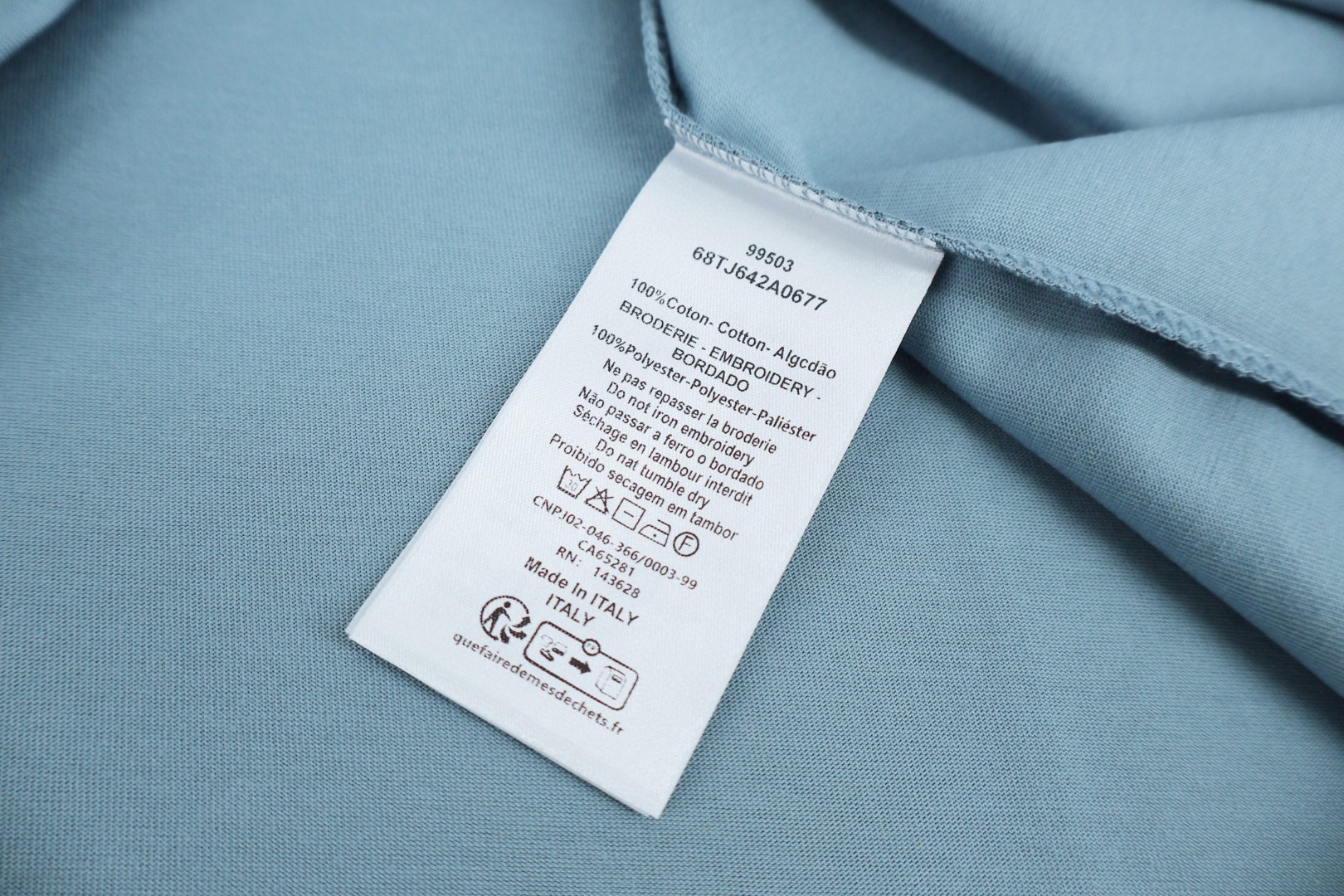 DIOR 迪奥 尤利西斯主题圆领短袖 T恤 夏季 蓝色 A0 683J630A0677-C580