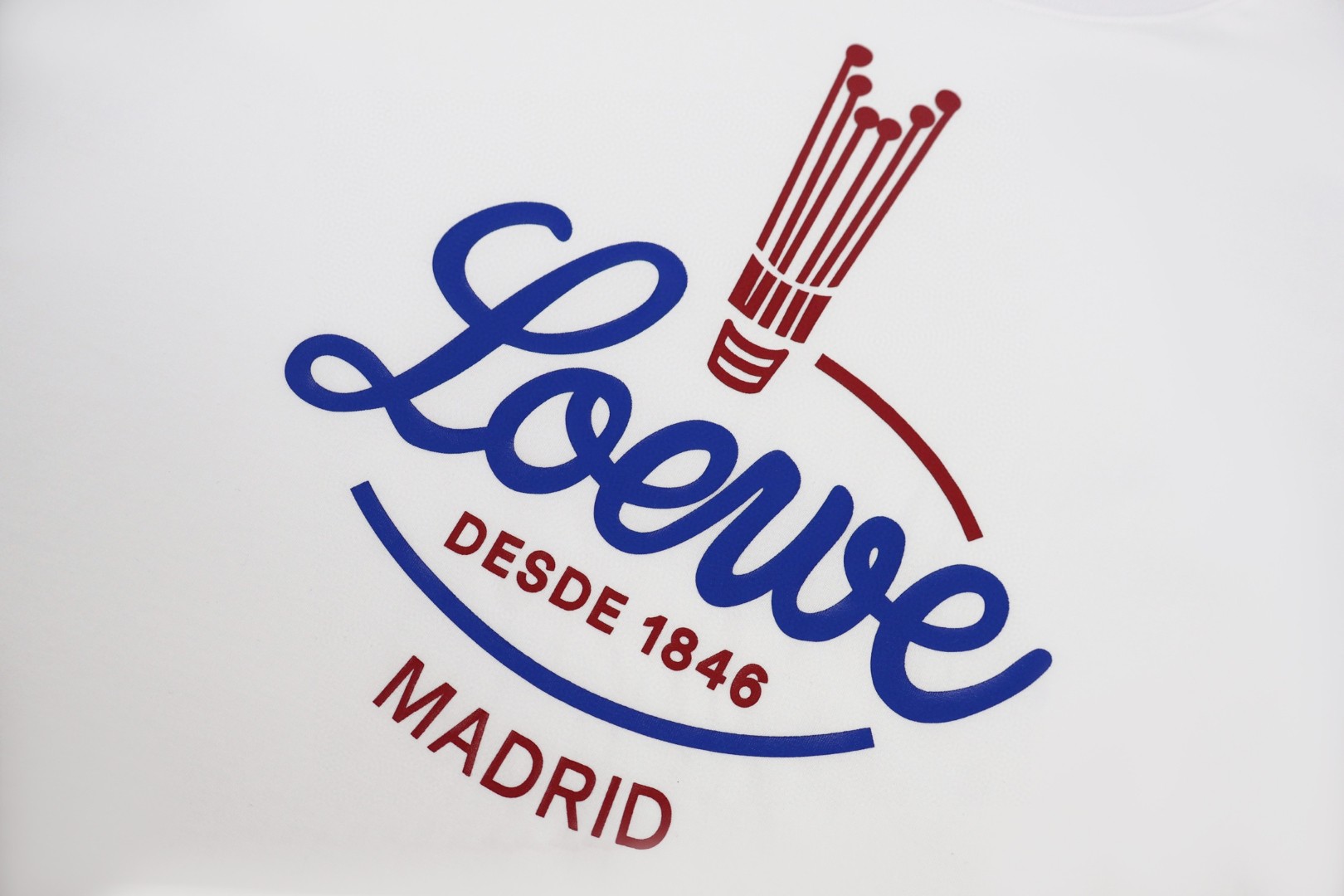 Loewe 罗意威 皇冠褶皱圆领短袖 T恤 白色 黑色 A0 S540Y22X93-2100