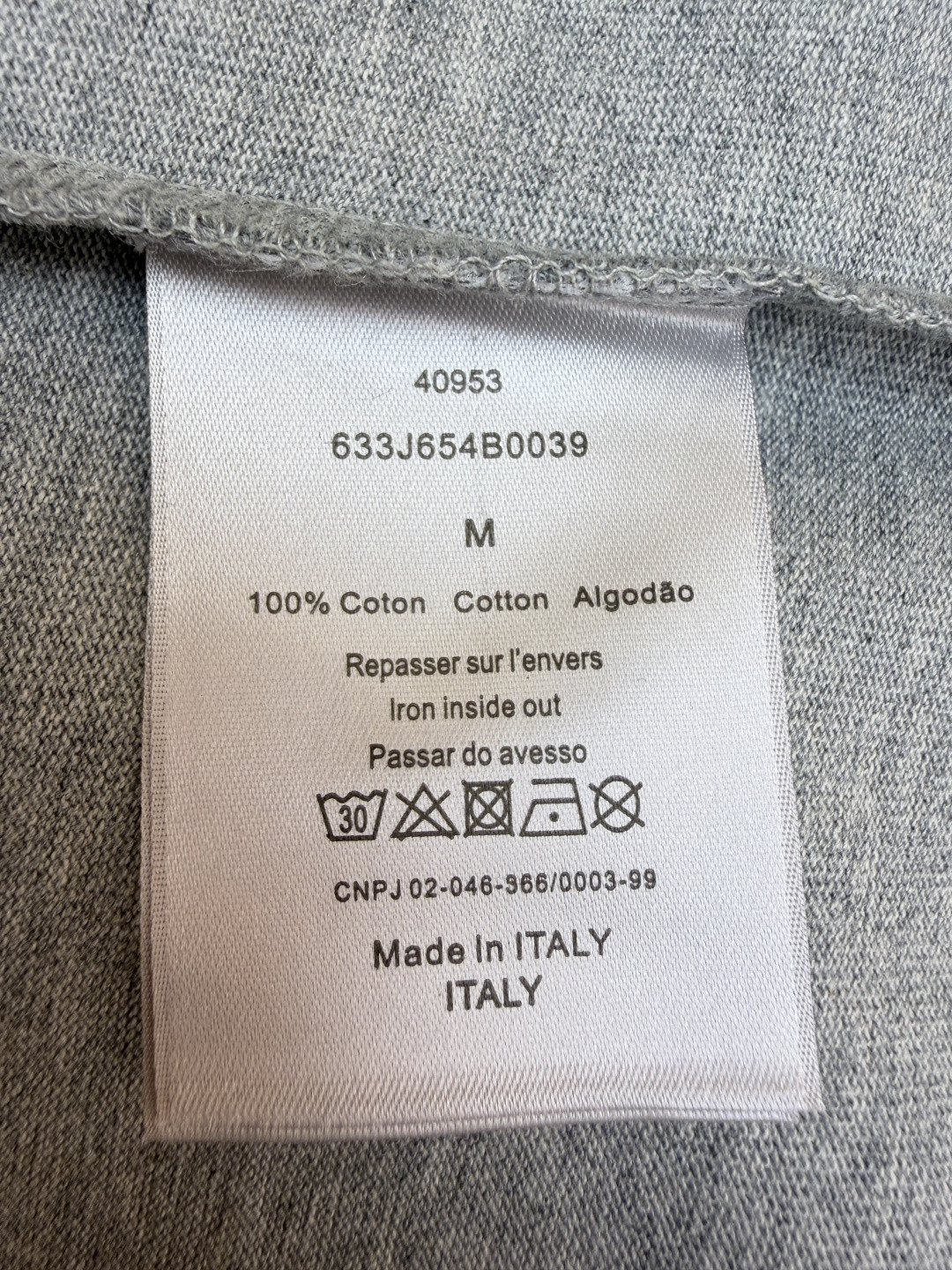 DIOR 迪奥 刺绣字母logo圆领短袖 T恤 夏季 灰色 A0 443J696B0554-C880