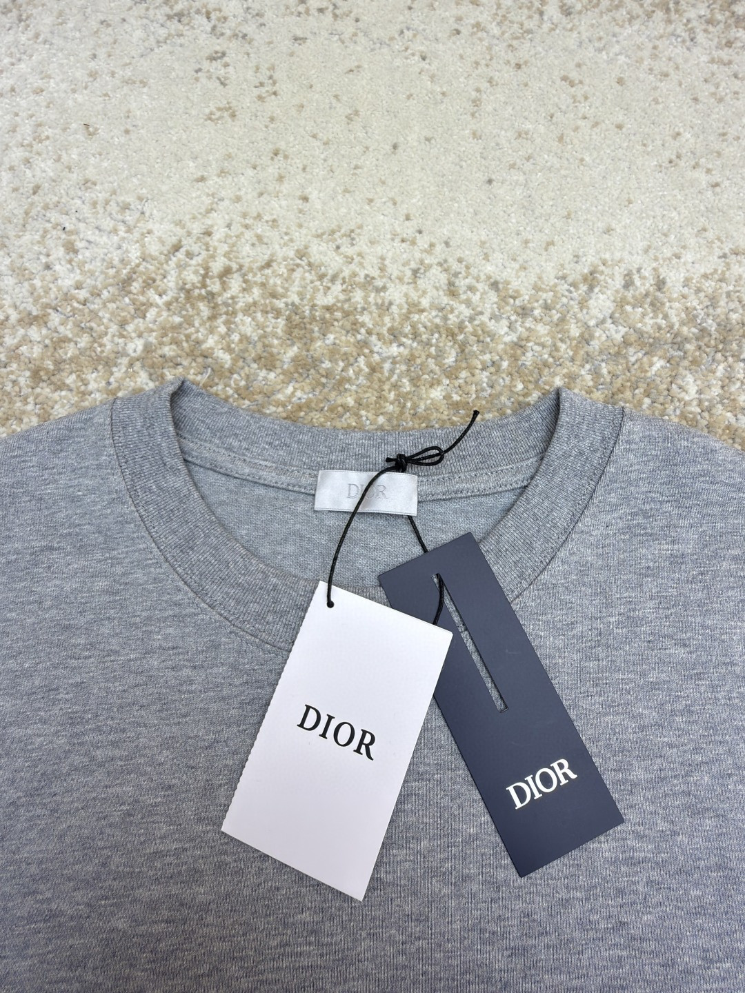 DIOR 迪奥 刺绣字母logo圆领短袖 T恤 夏季 灰色 A0 443J696B0554-C880