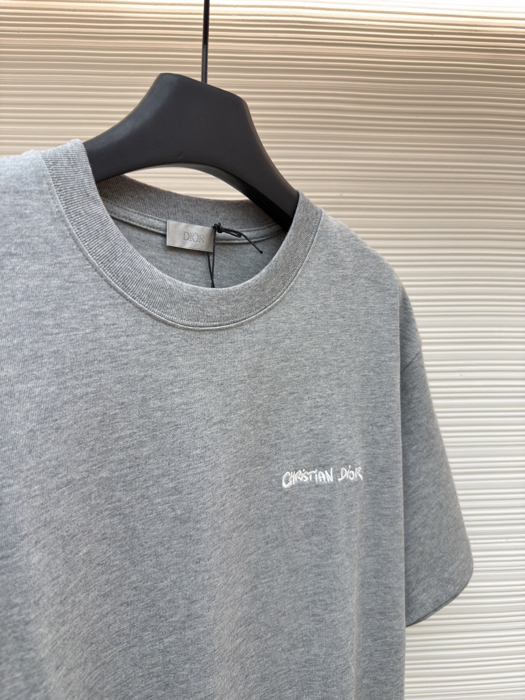 DIOR 迪奥 刺绣字母logo圆领短袖 T恤 夏季 灰色 A0 443J696B0554-C880