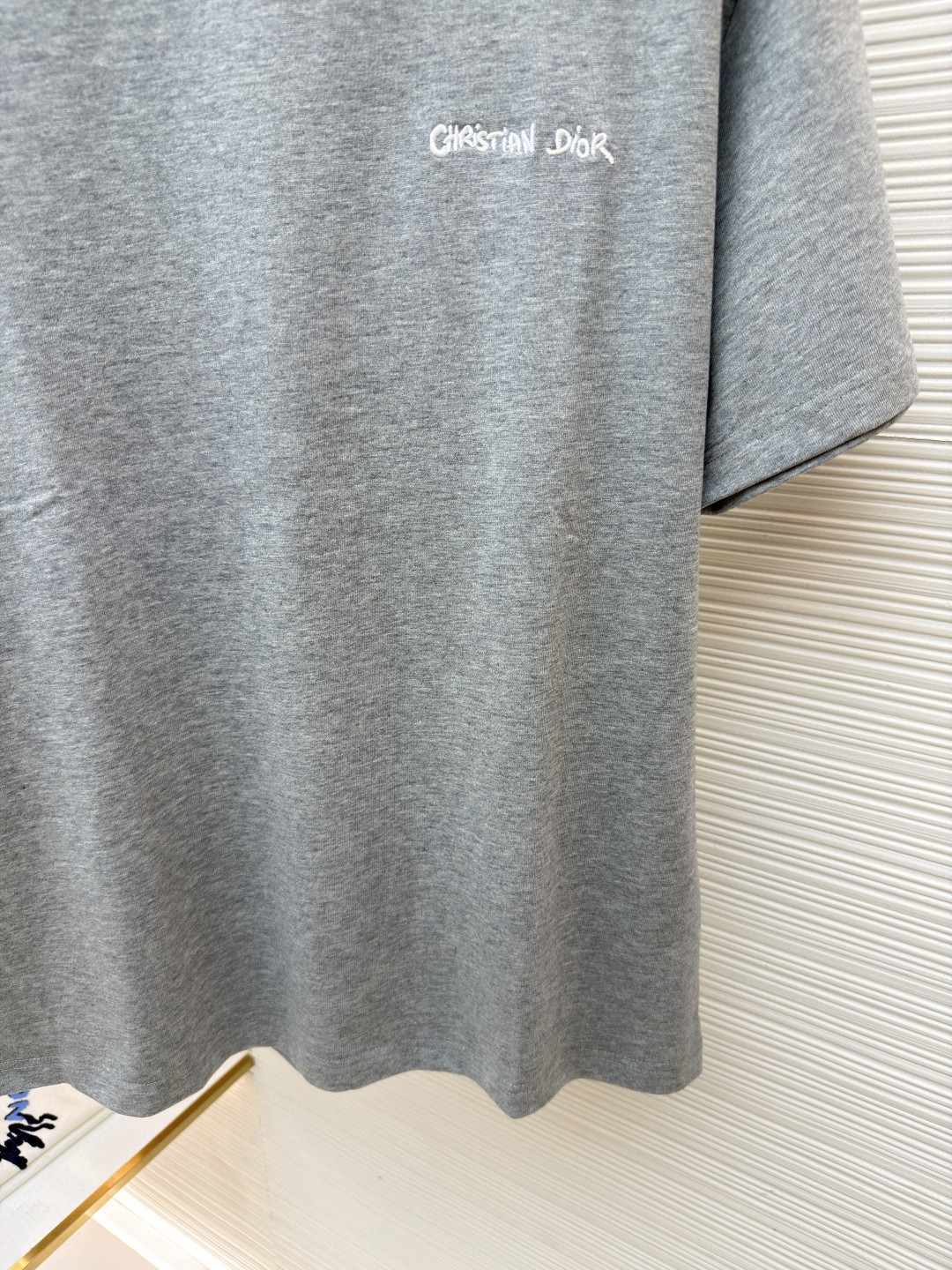 DIOR 迪奥 刺绣字母logo圆领短袖 T恤 夏季 灰色 A0 443J696B0554-C880