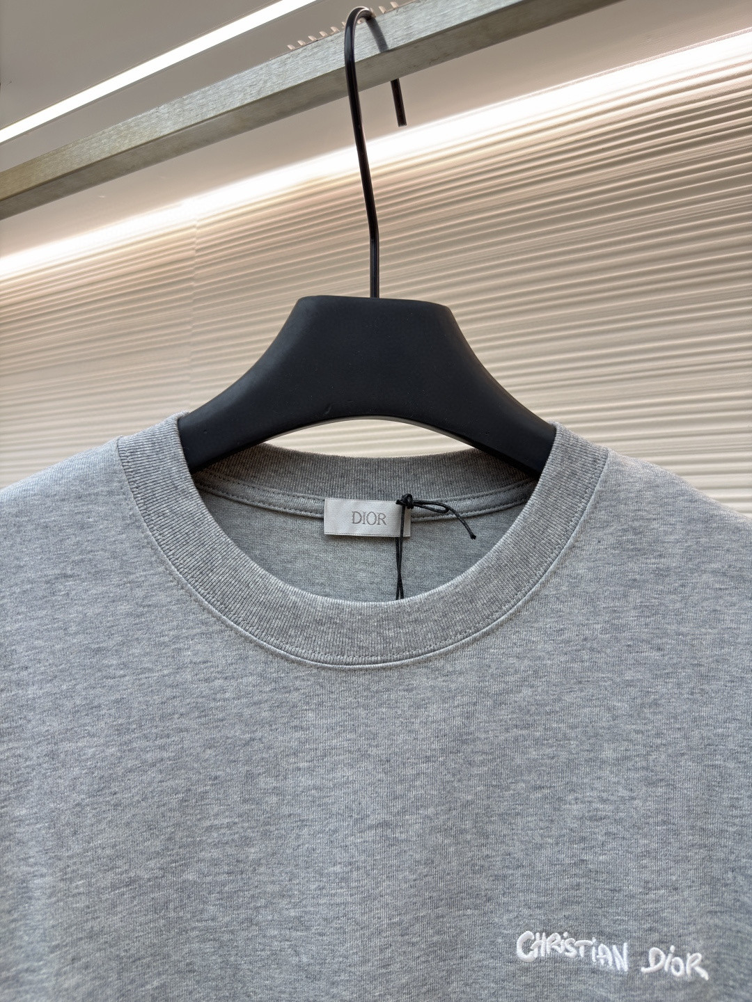 DIOR 迪奥 刺绣字母logo圆领短袖 T恤 夏季 灰色 A0 443J696B0554-C880