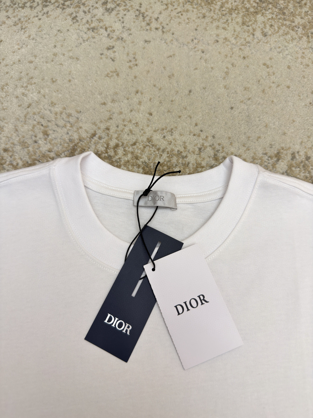 DIOR 迪奥 刺绣字母logo圆领短袖 T恤 夏季 蓝色 白色 A0 483J696B0554-C582