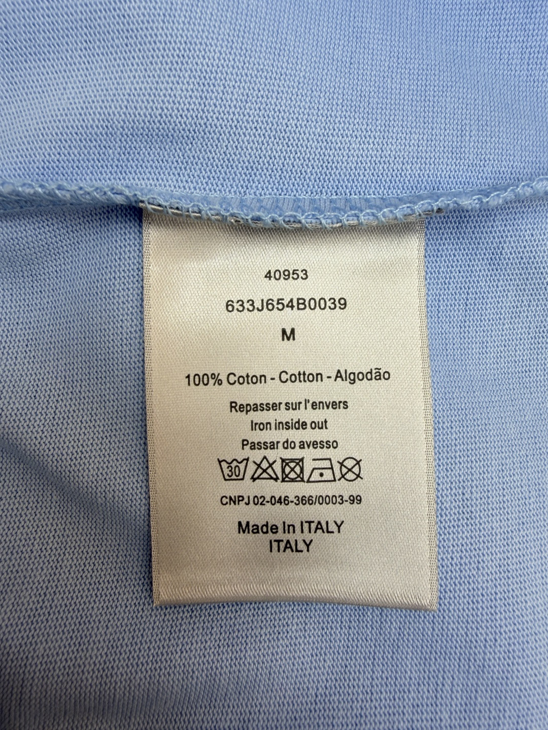 DIOR 迪奥 刺绣字母logo圆领短袖 T恤 夏季 蓝色 白色 A0 483J696B0554-C582