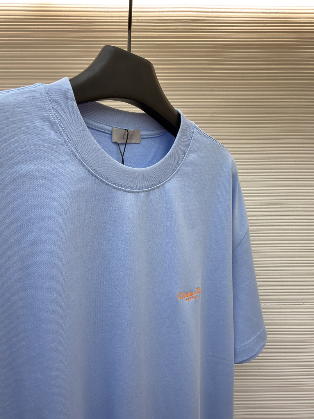 DIOR 迪奥 刺绣字母logo圆领短袖 T恤 夏季 蓝色 白色 A0 483J696B0554-C582