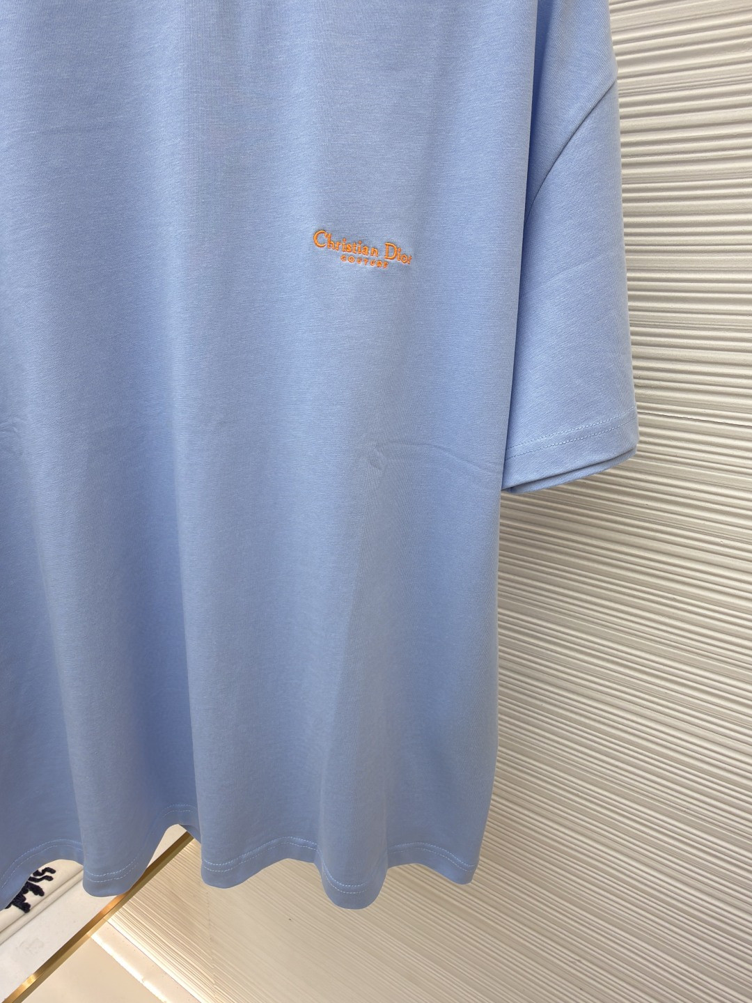 DIOR 迪奥 刺绣字母logo圆领短袖 T恤 夏季 蓝色 白色 A0 483J696B0554-C582