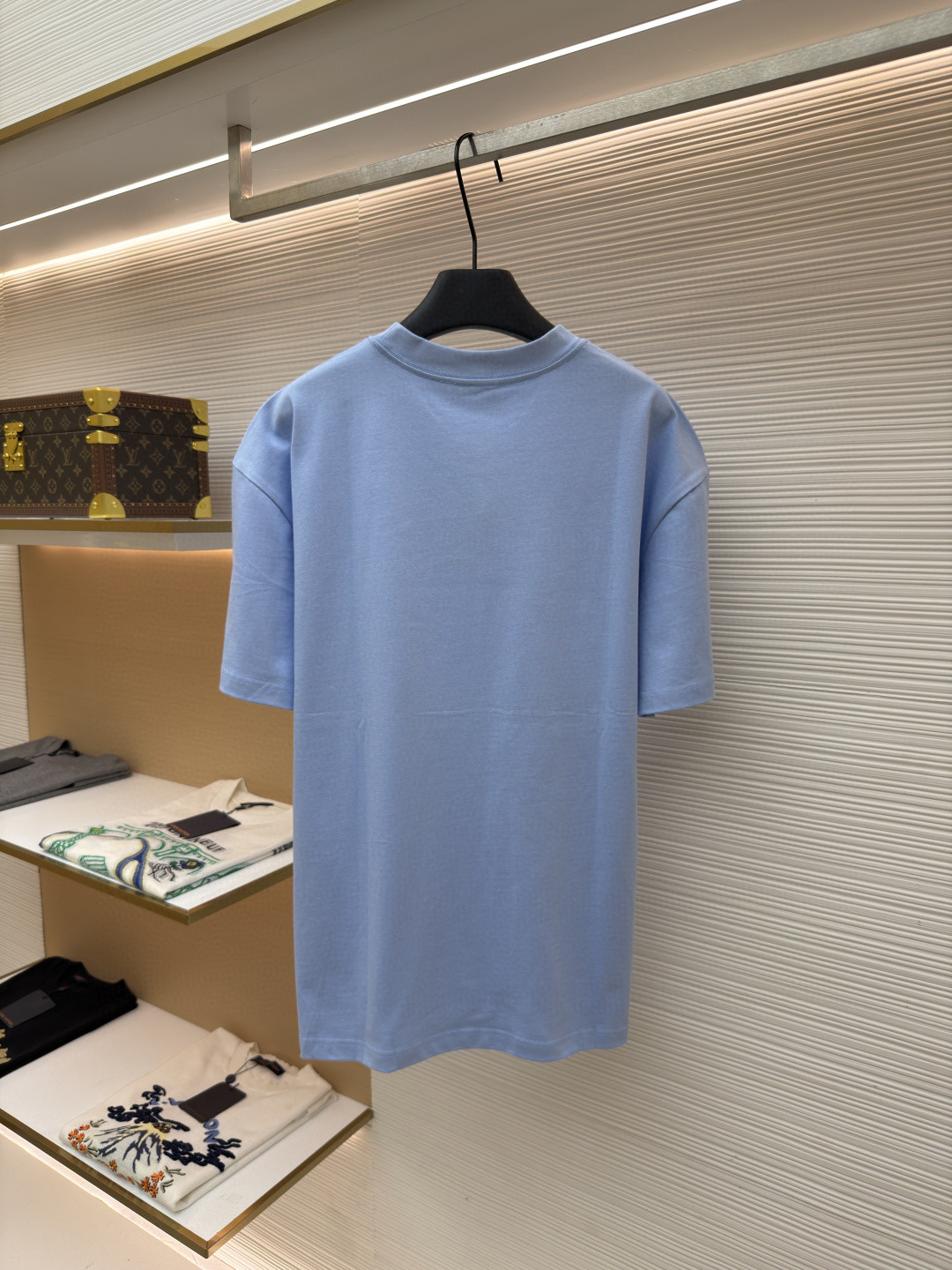 DIOR 迪奥 刺绣字母logo圆领短袖 T恤 夏季 蓝色 白色 A0 483J696B0554-C582