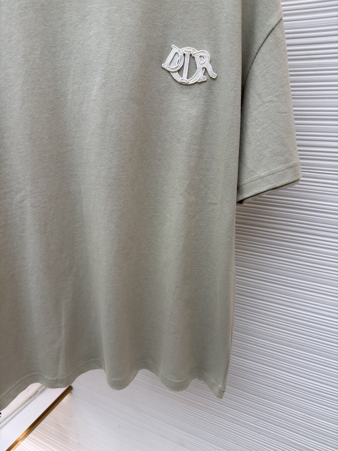 DIOR 迪奥 章仔补丁圆领短袖 T恤 夏季 蓝色 米色 A0 513J696D0554-C580