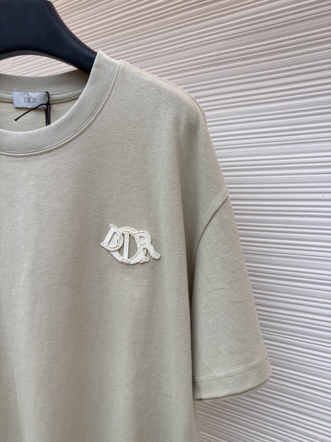 DIOR 迪奥 章仔补丁圆领短袖 T恤 夏季 蓝色 米色 A0 513J696D0554-C580