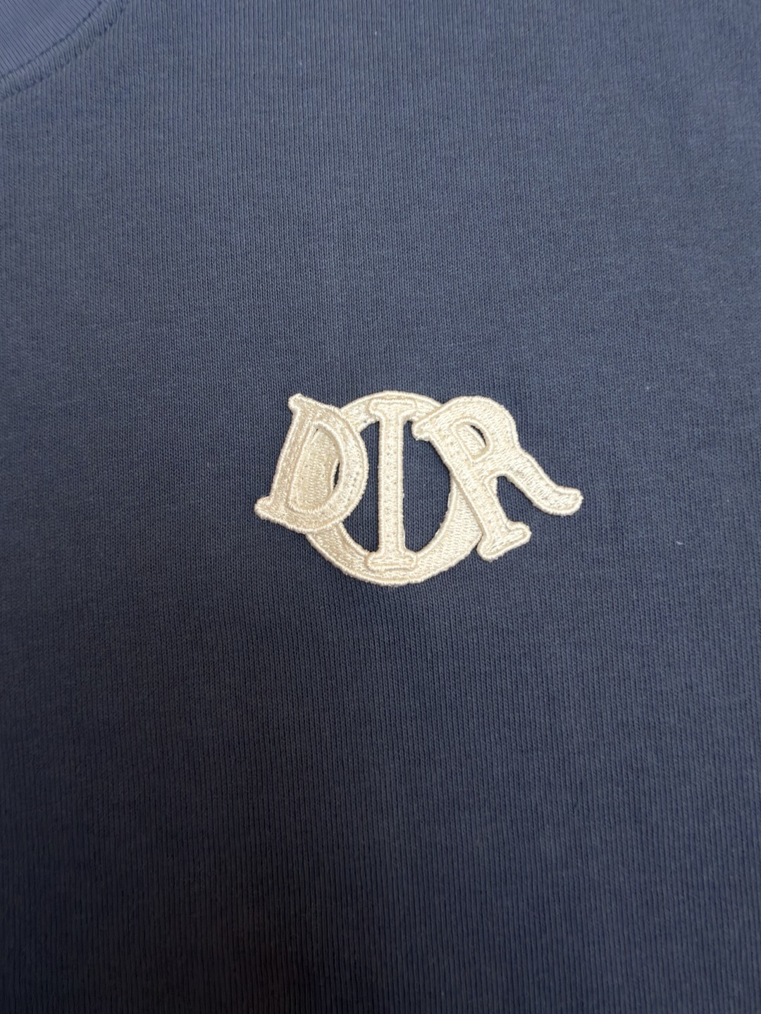 DIOR 迪奥 章仔补丁圆领短袖 T恤 夏季 蓝色 米色 A0 513J696D0554-C580