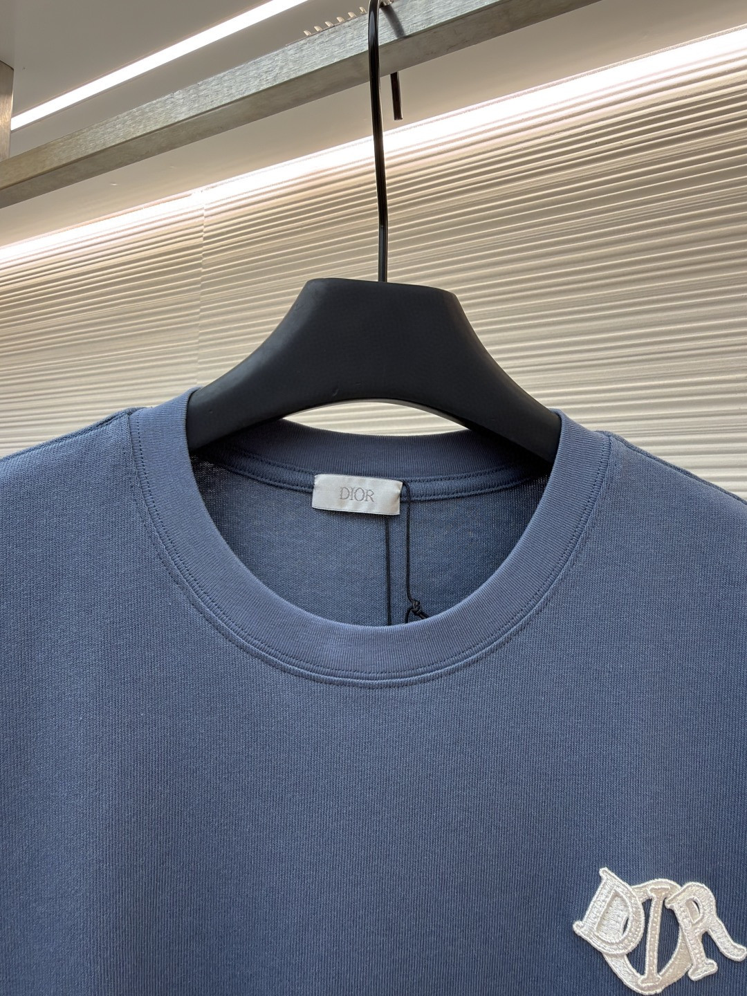 DIOR 迪奥 章仔补丁圆领短袖 T恤 夏季 蓝色 米色 A0 513J696D0554-C580