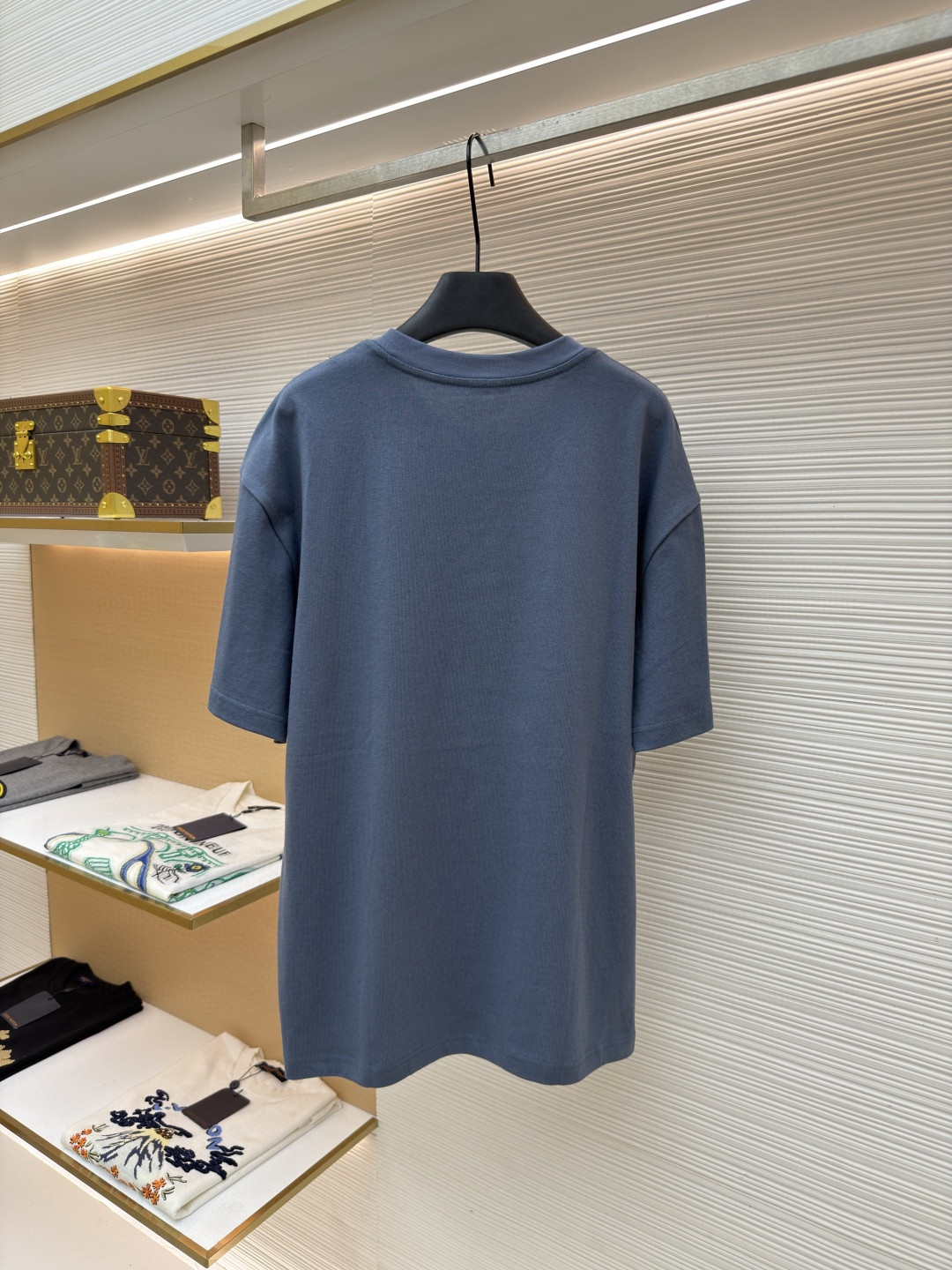 DIOR 迪奥 章仔补丁圆领短袖 T恤 夏季 蓝色 米色 A0 513J696D0554-C580