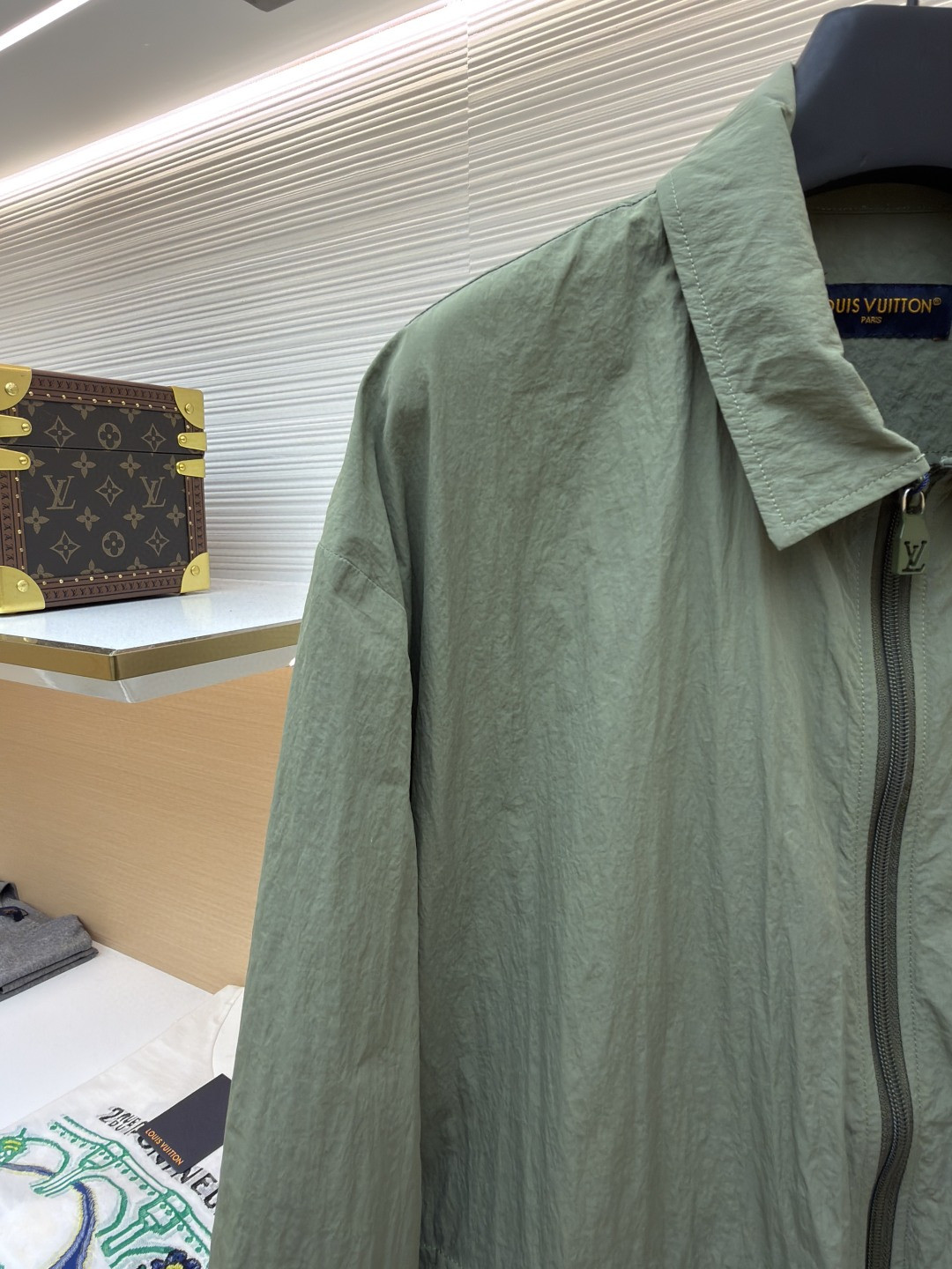 LOUIS VUITTON 路易威登 拉链露营长袖衬衫 外套 绿色 B0 1AJTXZ