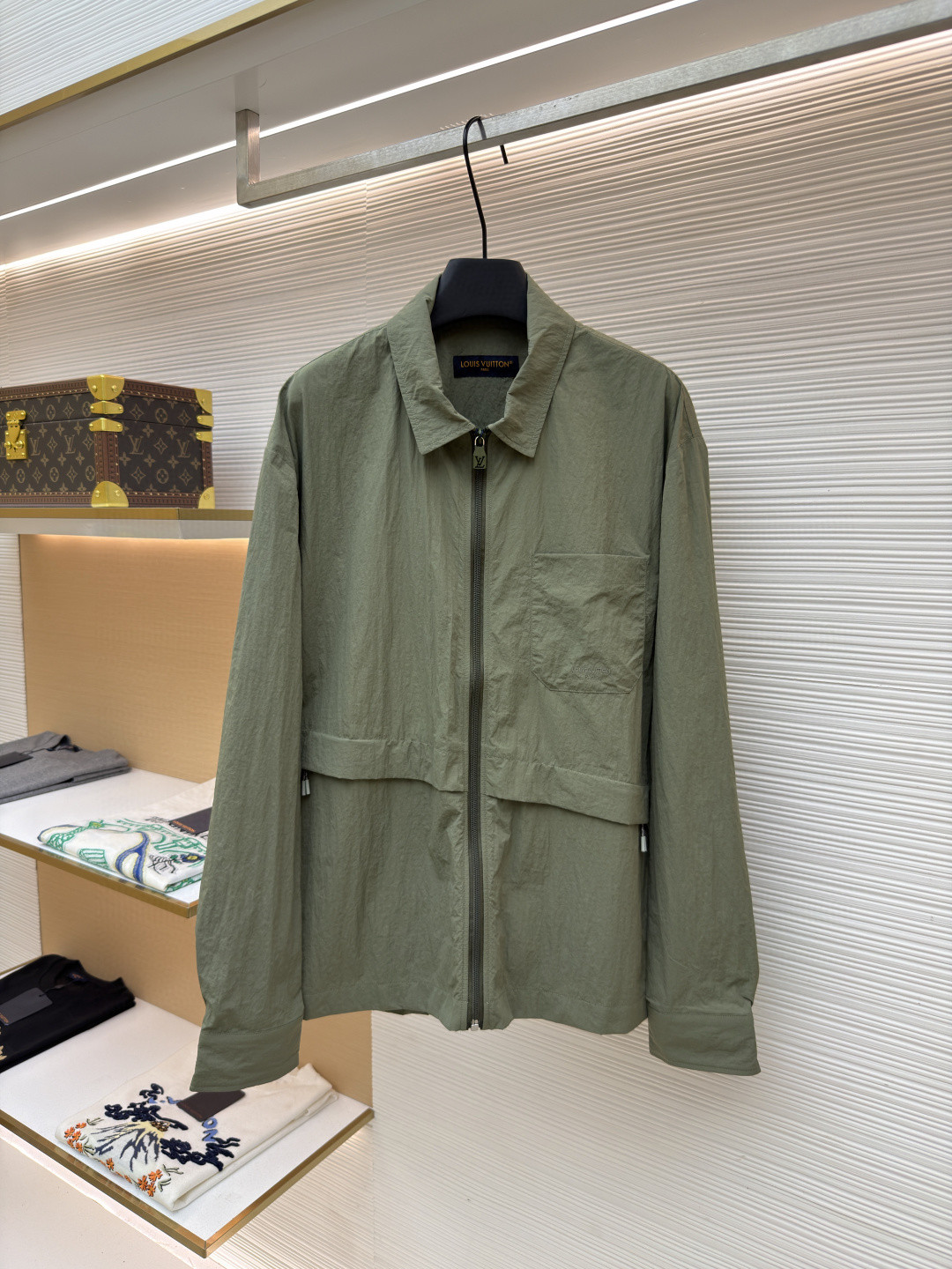 LOUIS VUITTON 路易威登 拉链露营长袖衬衫 外套 绿色 B0 1AJTXZ