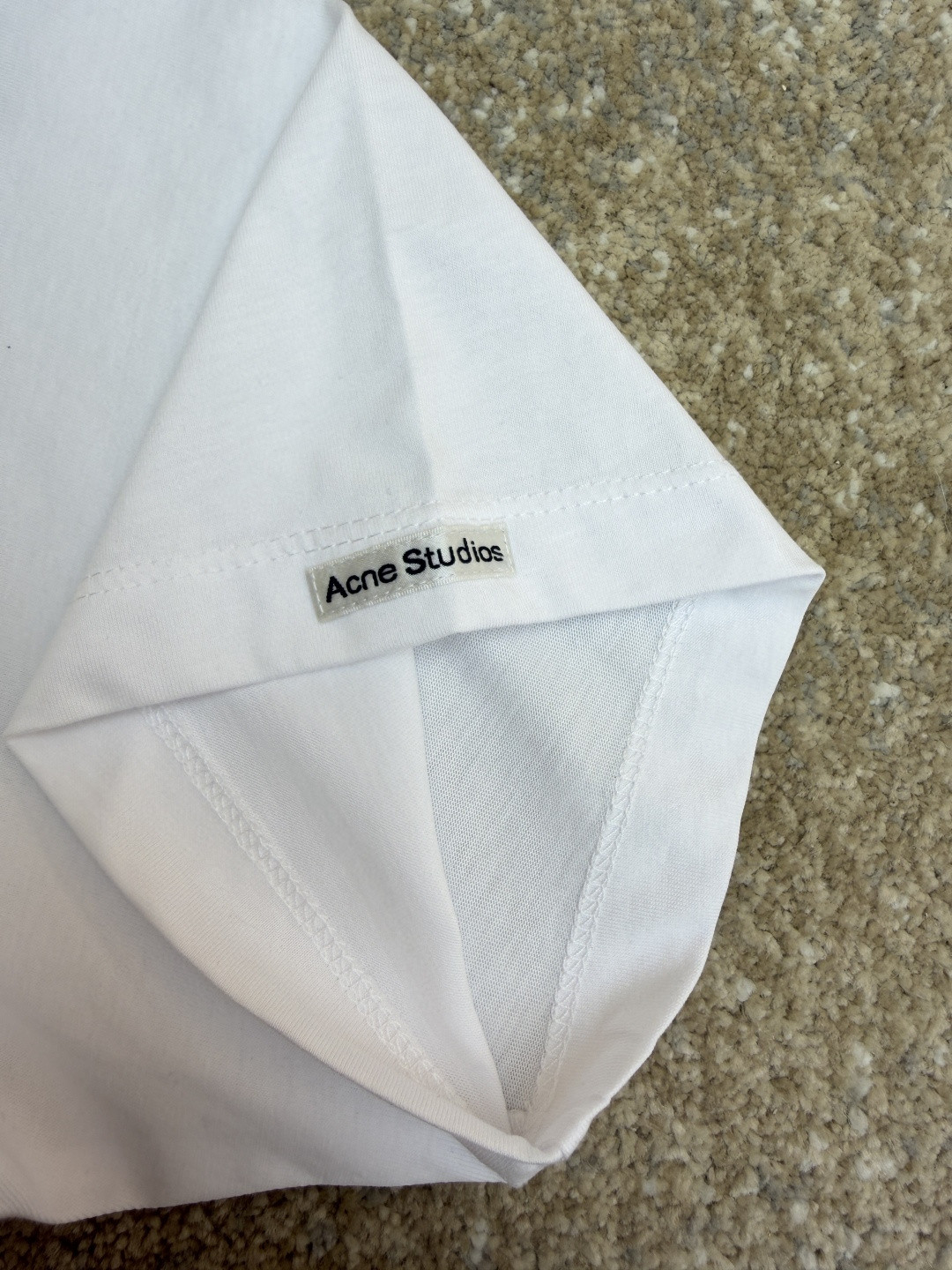 Acne Studios 袖标字母圆领T恤 短袖 灰色 黑色 白色 A0