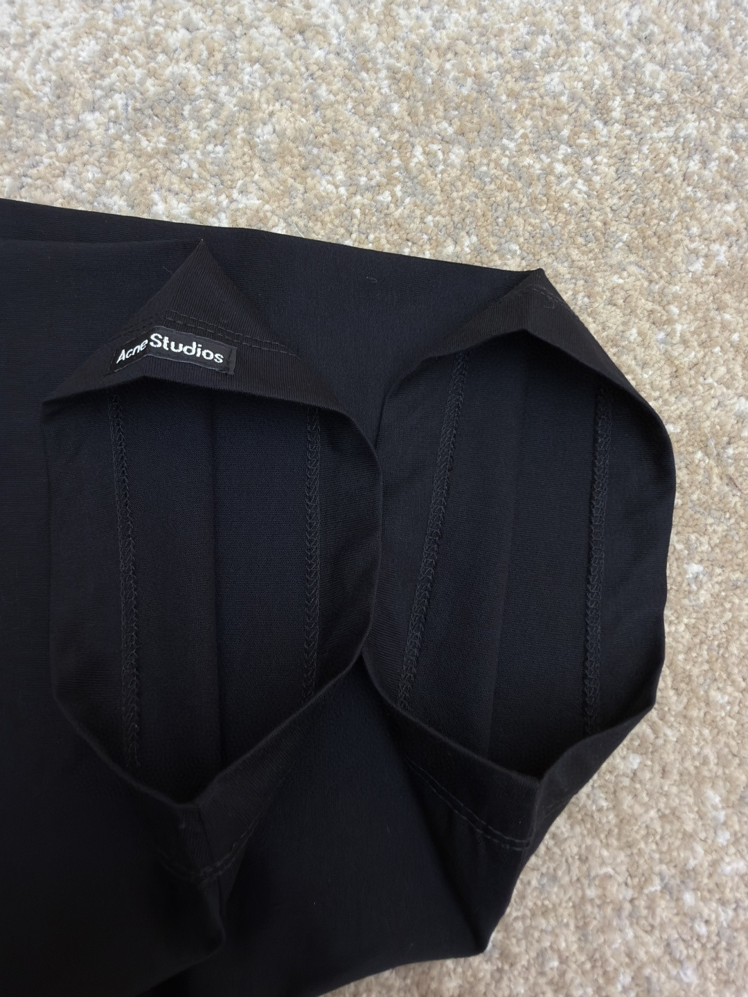 Acne Studios 袖标字母圆领T恤 短袖 灰色 黑色 白色 A0