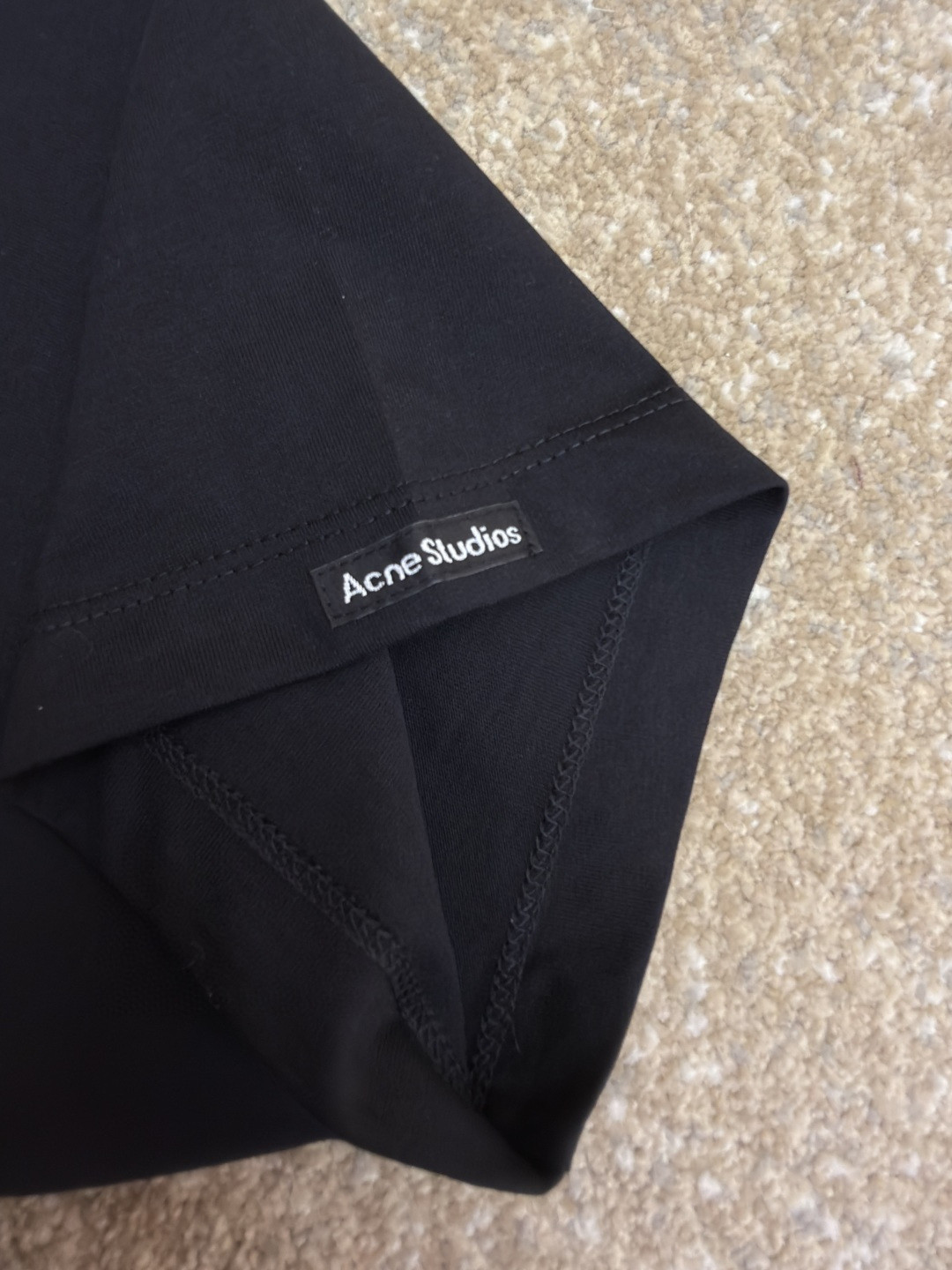 Acne Studios 袖标字母圆领T恤 短袖 灰色 黑色 白色 A0