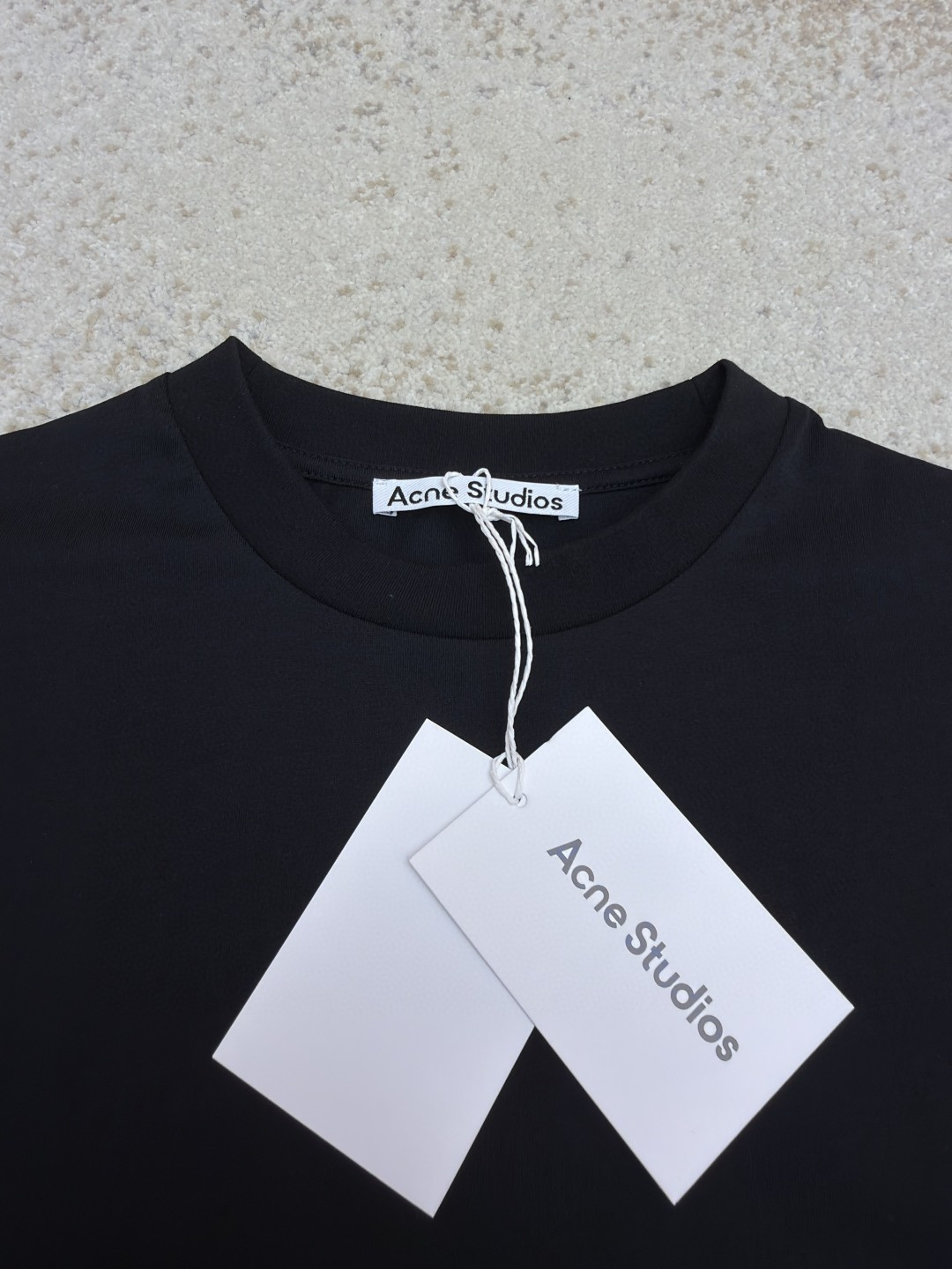 Acne Studios 袖标字母圆领T恤 短袖 灰色 黑色 白色 A0