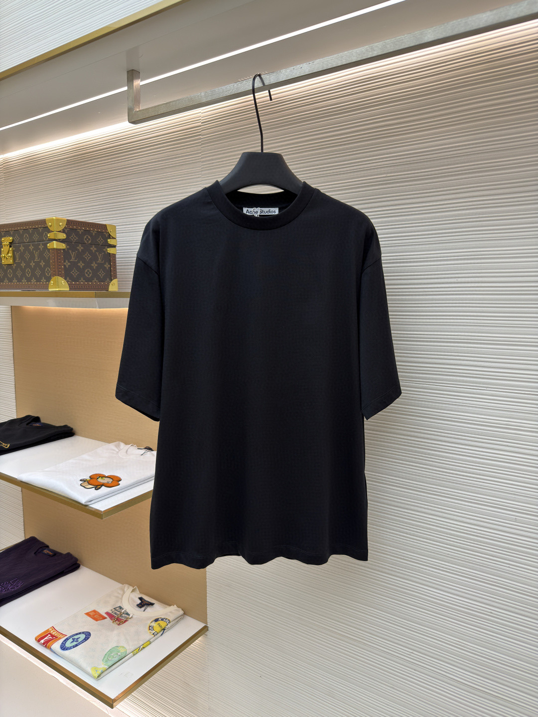 Acne Studios 袖标字母圆领T恤 短袖 灰色 黑色 白色 A0