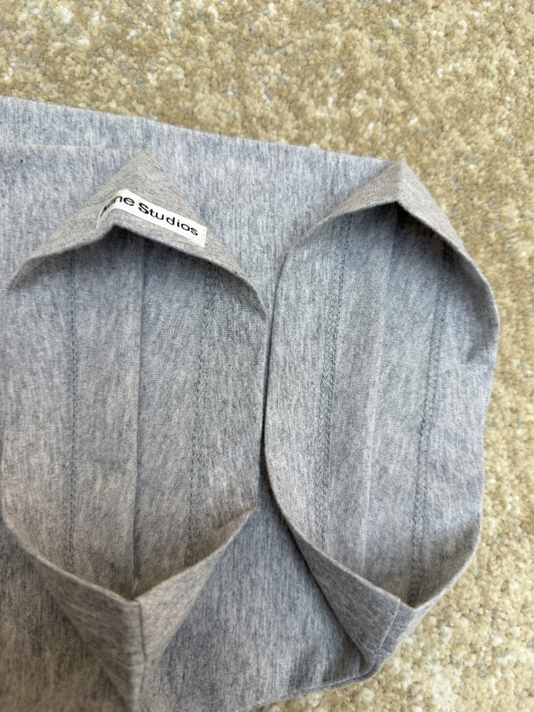 Acne Studios 袖标字母圆领T恤 短袖 灰色 黑色 白色 A0