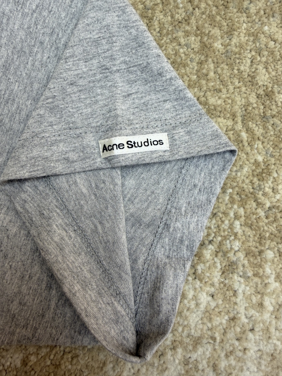 Acne Studios 袖标字母圆领T恤 短袖 灰色 黑色 白色 A0