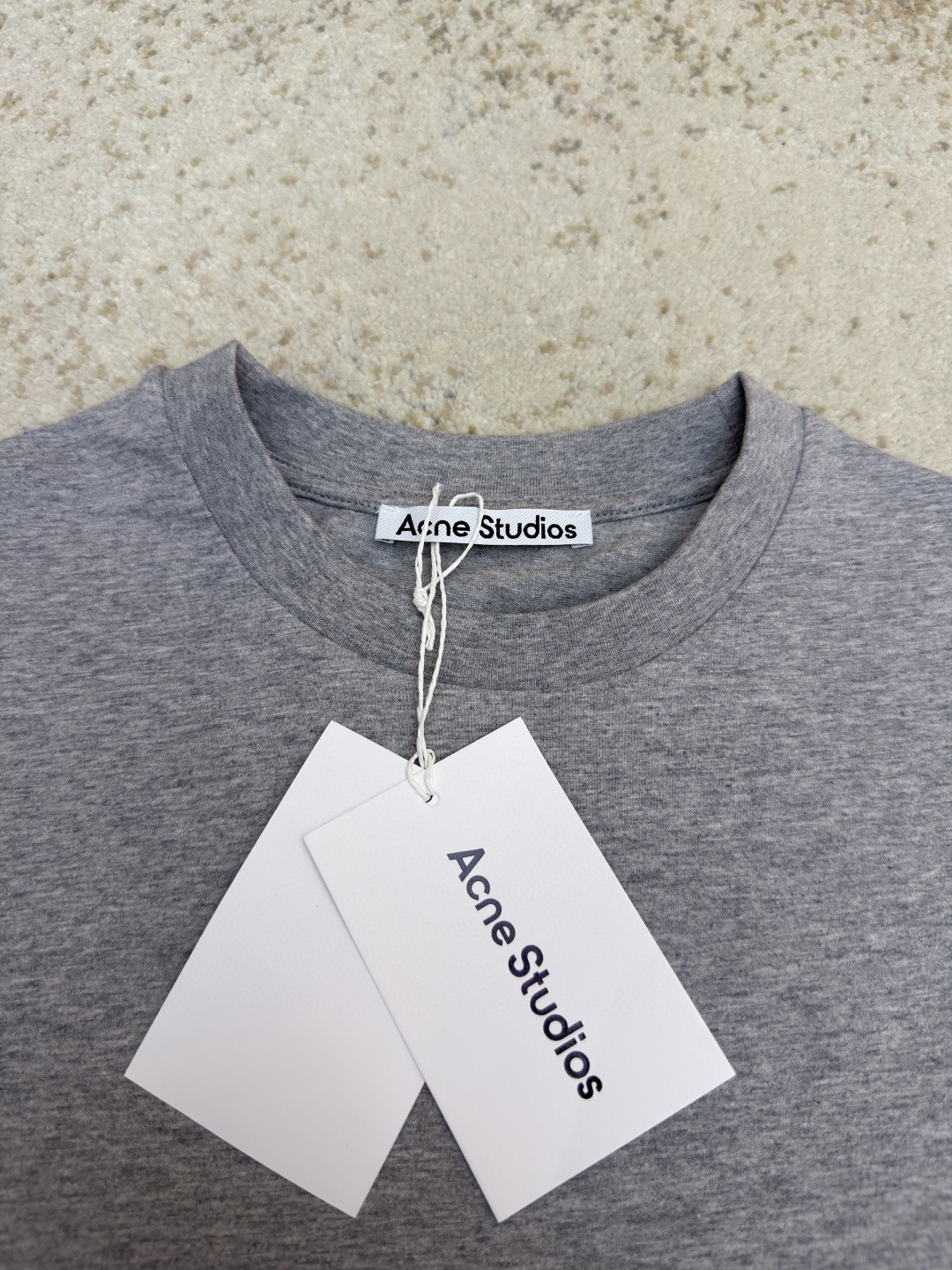 Acne Studios 袖标字母圆领T恤 短袖 灰色 黑色 白色 A0