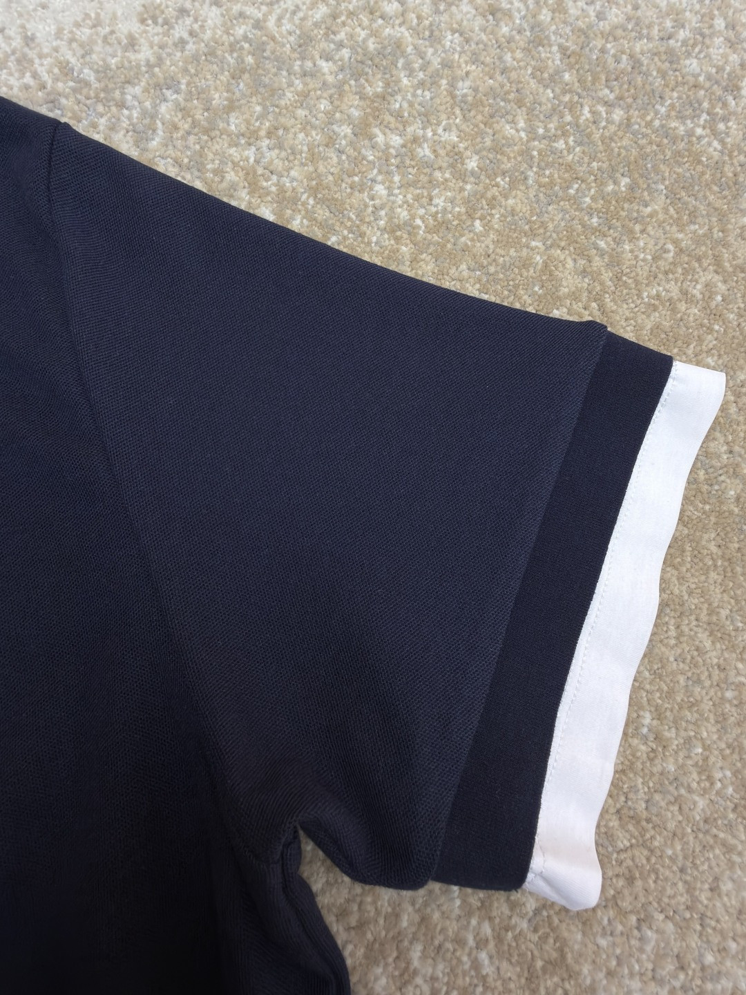 PRADA 普拉达 撞色假两件Polo衫 短袖 T恤 蓝色 A2 UJN911-15DA-F0124-S-OOO