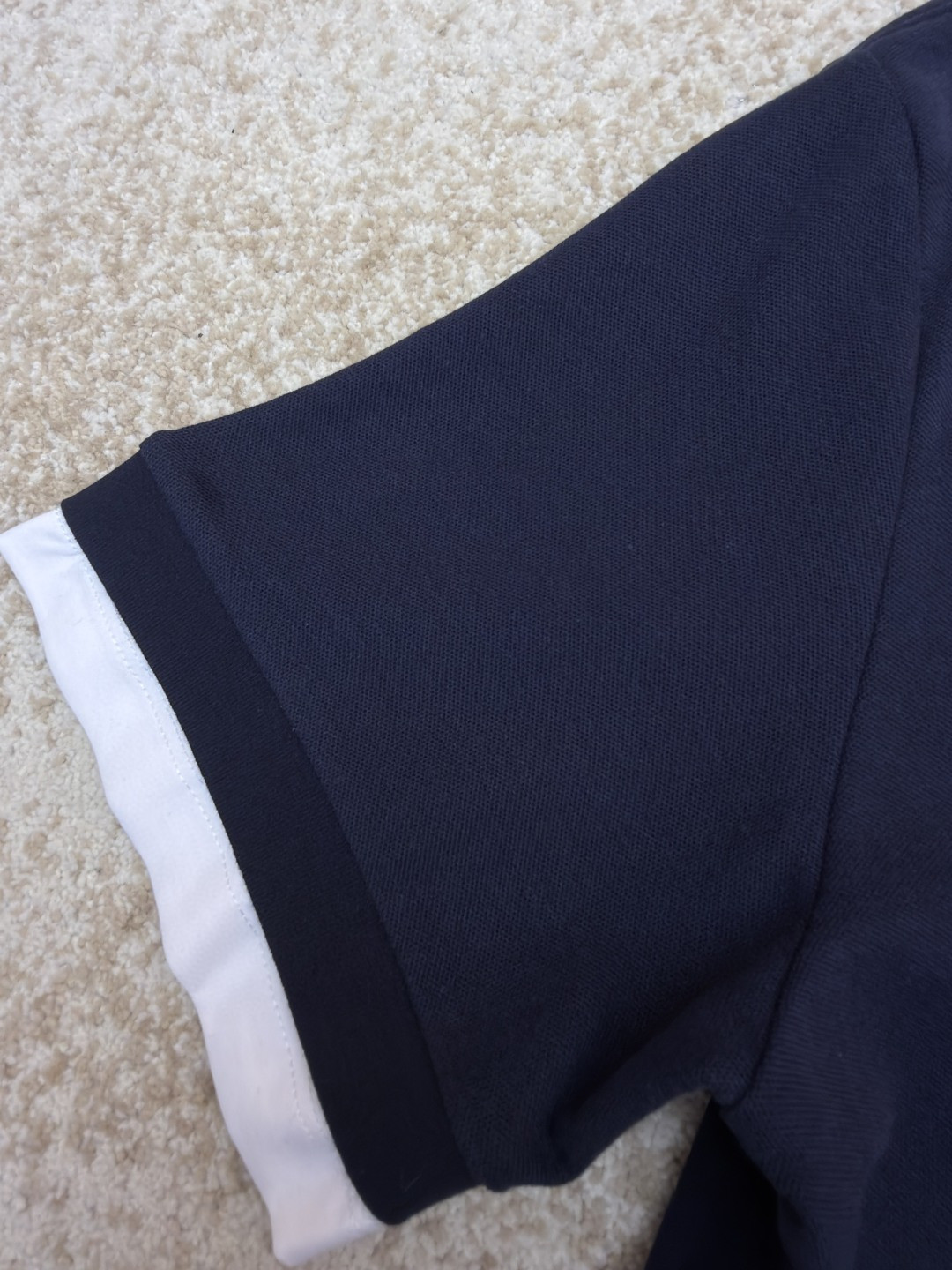 PRADA 普拉达 撞色假两件Polo衫 短袖 T恤 蓝色 A2 UJN911-15DA-F0124-S-OOO