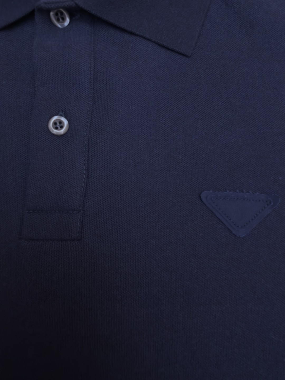 PRADA 普拉达 撞色假两件Polo衫 短袖 T恤 蓝色 A2 UJN911-15DA-F0124-S-OOO