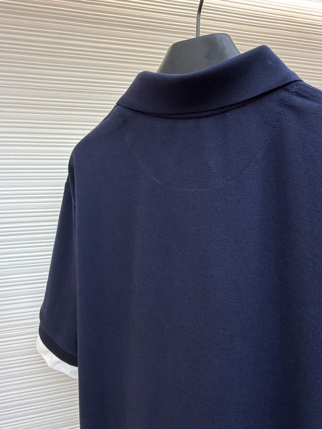 PRADA 普拉达 撞色假两件Polo衫 短袖 T恤 蓝色 A2 UJN911-15DA-F0124-S-OOO