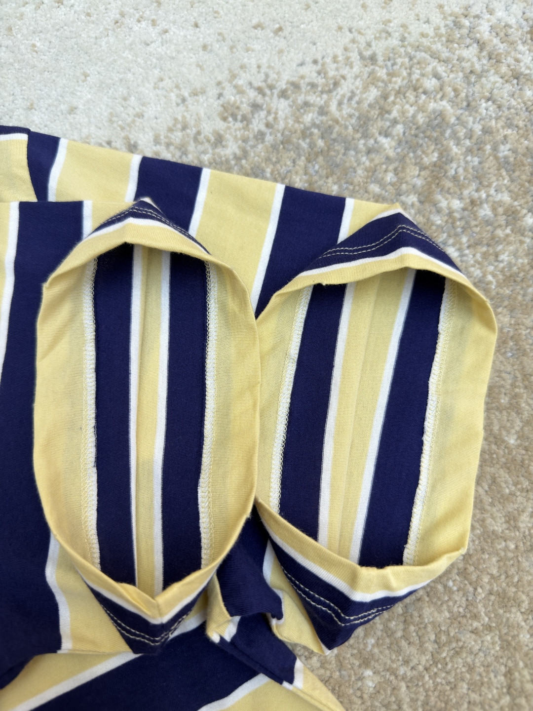 PRADA 普拉达 条纹口袋圆领短袖 T恤 黄色 A0 39610-189P-F065G-S-OOO