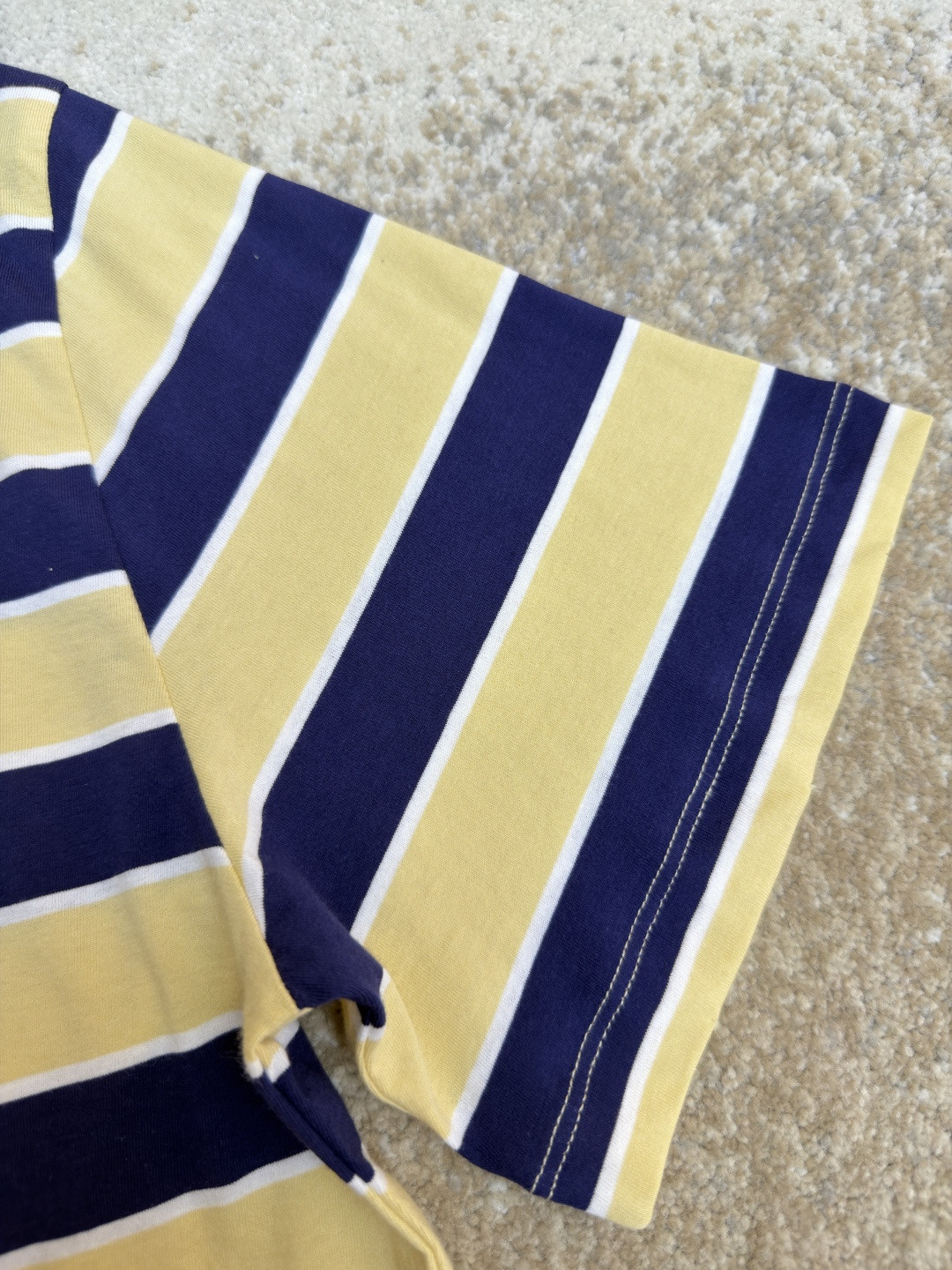 PRADA 普拉达 条纹口袋圆领短袖 T恤 黄色 A0 39610-189P-F065G-S-OOO