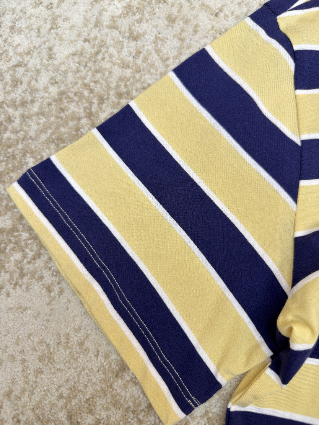 PRADA 普拉达 条纹口袋圆领短袖 T恤 黄色 A0 39610-189P-F065G-S-OOO