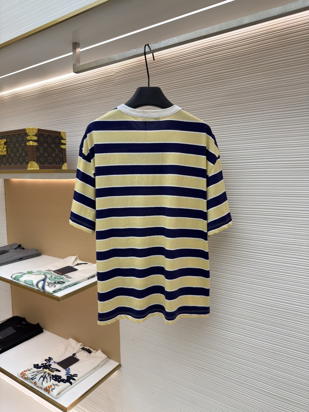 PRADA 普拉达 条纹口袋圆领短袖 T恤 黄色 A0 39610-189P-F065G-S-OOO